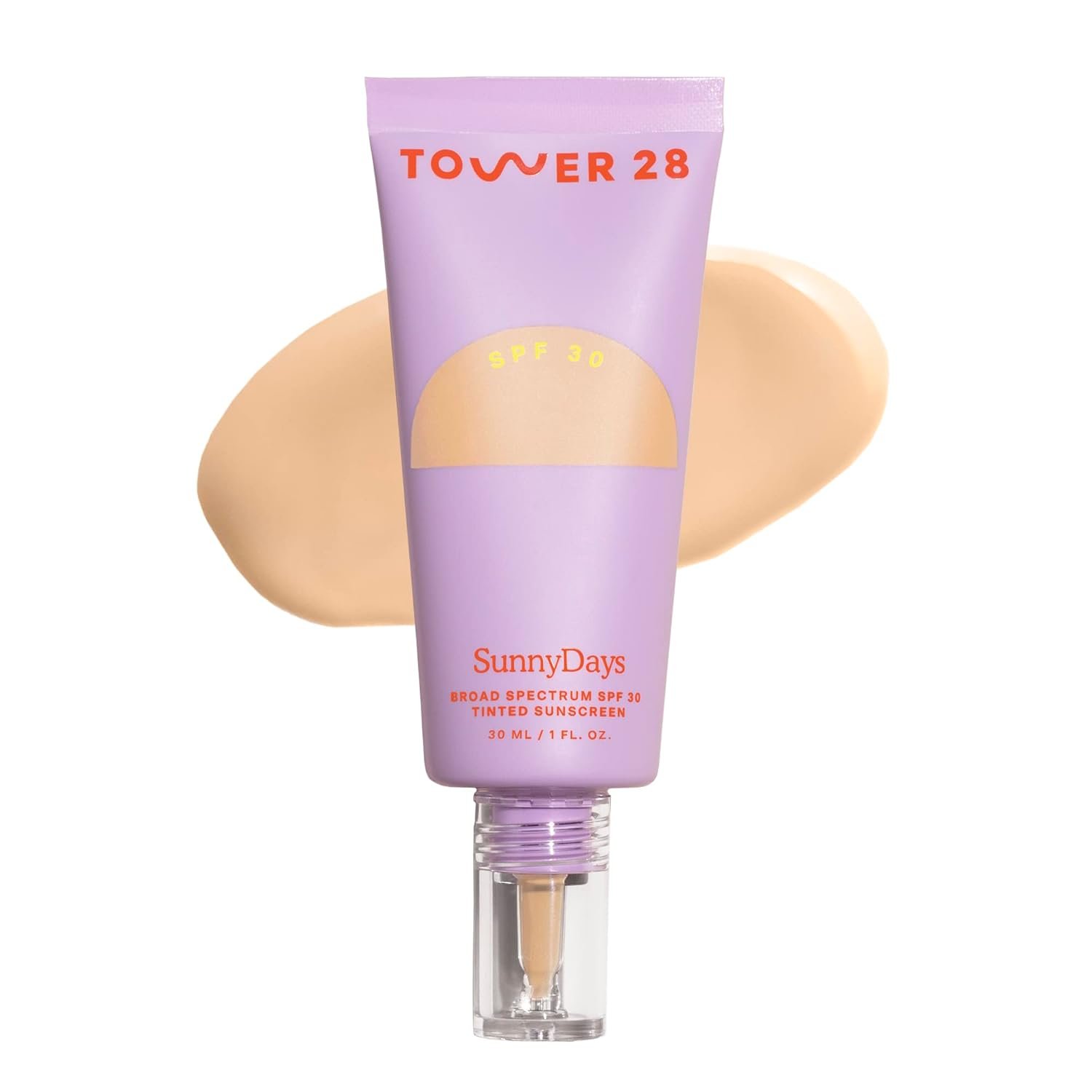 Tower 28 SunnyDays SPF 30 Tinted Sunscreen Foundation, Shade 15 (1 oz) | Light/Warm, Buildable Tinted Moisturizer & Mineral Sunscreen for Face, With Zinc Oxide & Aloe for Sensitive Skin