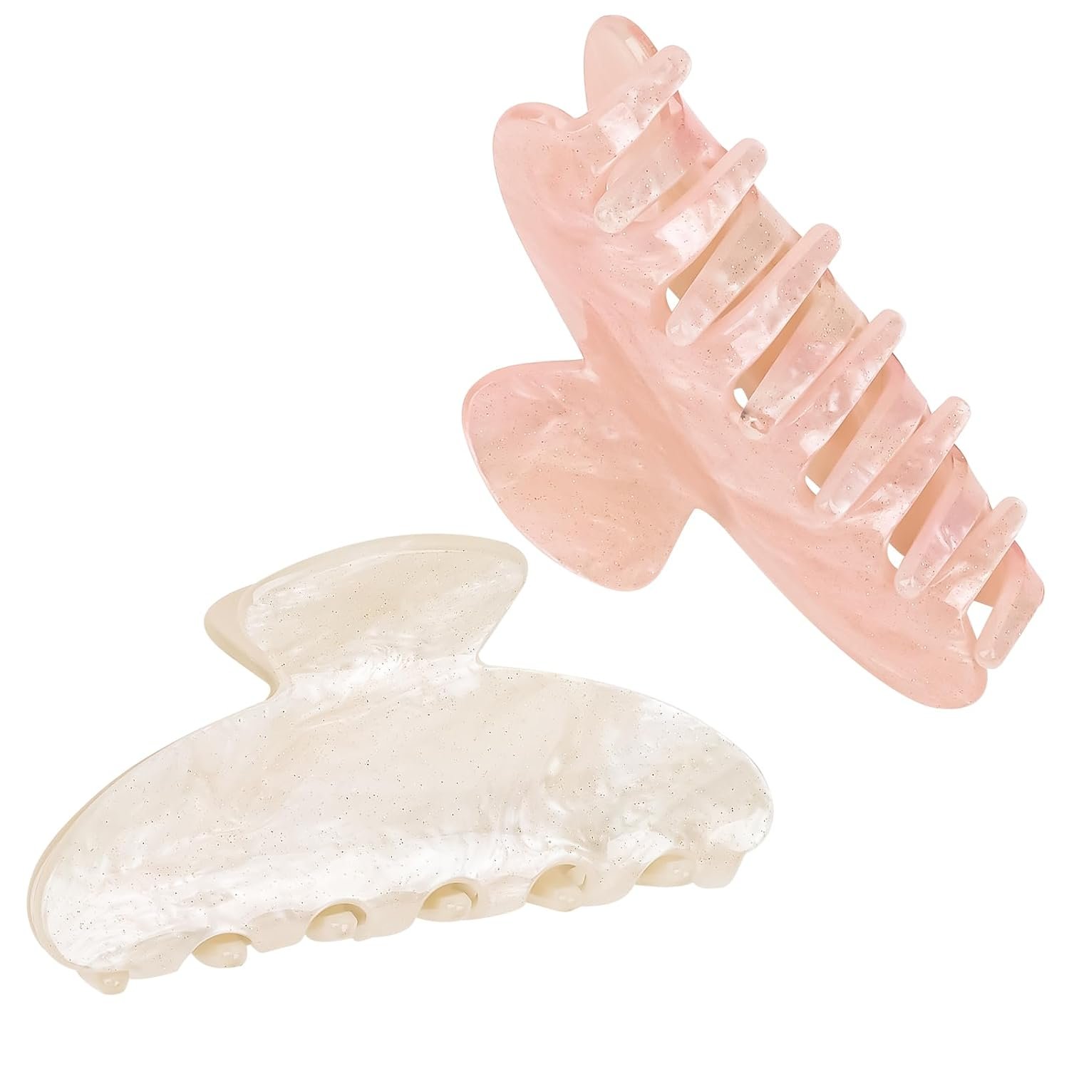 2 Pcs Hair Claw Clips for Women Non-slip Clip Large Claws Hair Accessories | Acrylic Claw Clips, Thick Thin Hair, Ideal Gift