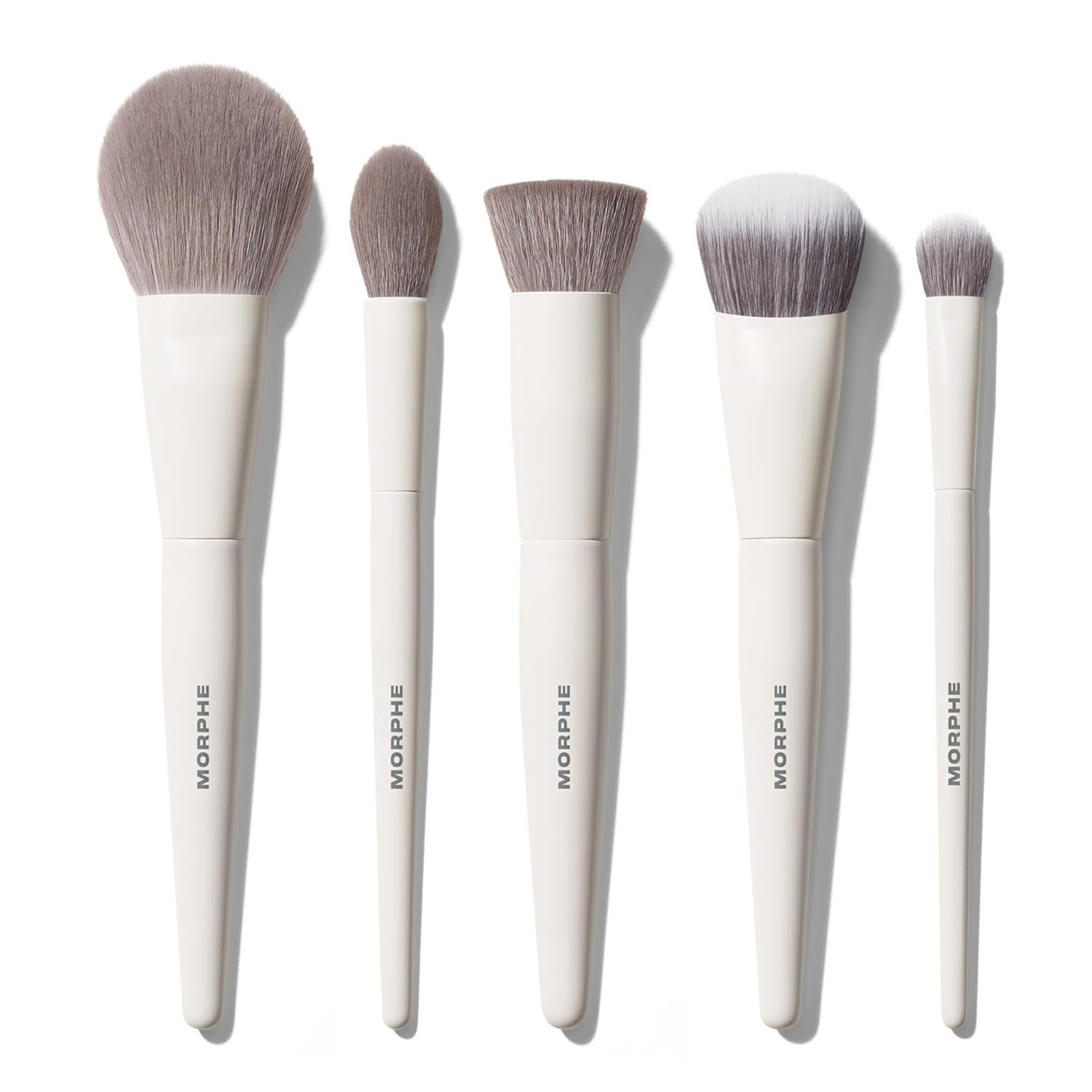 Morphe Portrait Mode 5 Piece Makeup Brush Set – Professional Makeup Brushes for Foundation, Concealer, Powder, Bronzer – Expertly Engineered Face Brush Kit for Smooth, Streak-Free Application (5 ct)