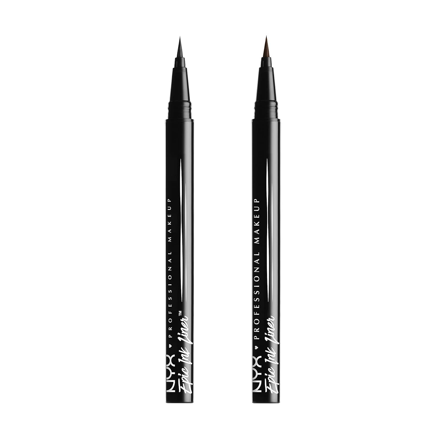 NYX PROFESSIONAL MAKEUP Epic Ink Liner, Waterproof Liquid Eyeliner – Black (Pack Of 2), Vegan Formula