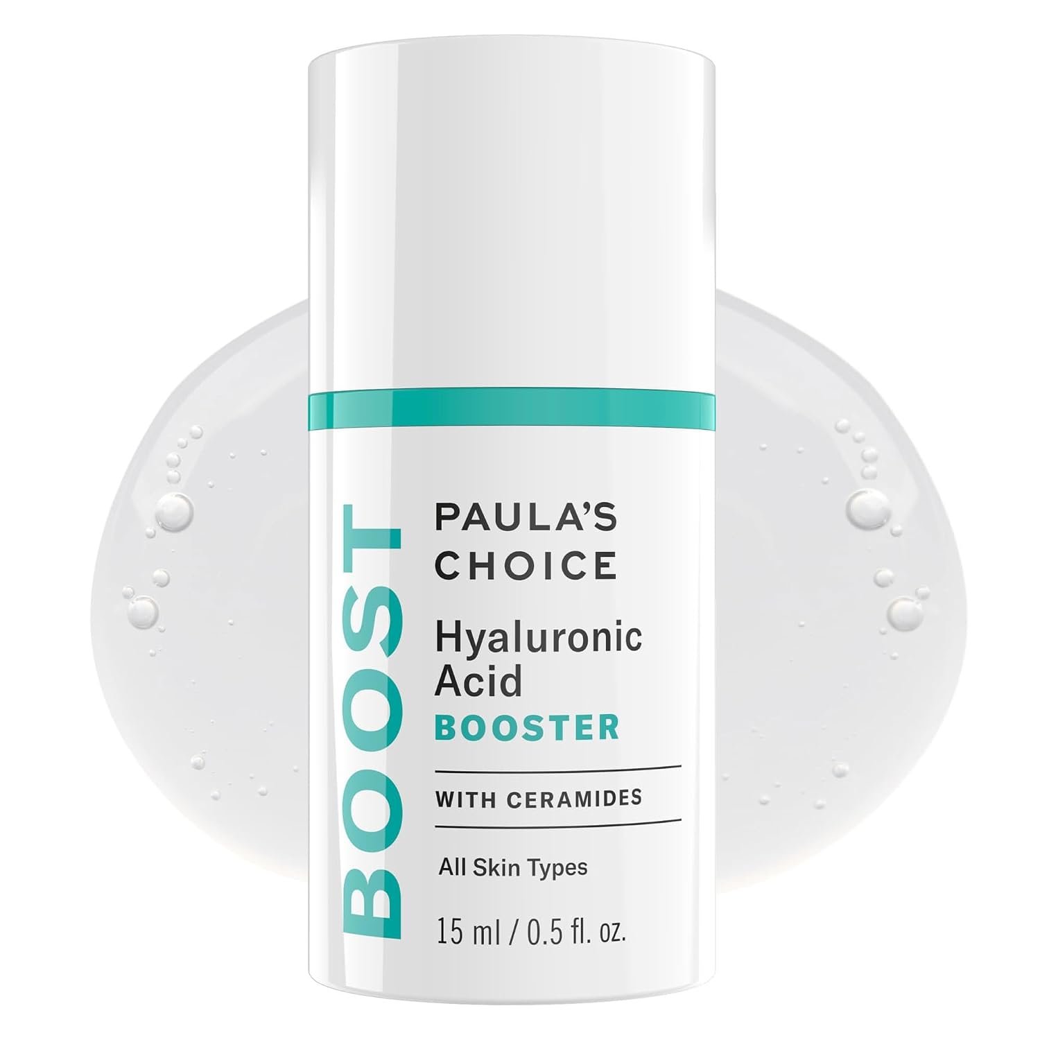 Paula’s Choice BOOST Hyaluroinc Acid Booster Face Serum, 0.5 Fl Oz | Plumps Fine Lines & Wrinkles, Hydrating Hyaluronic Acid & Ceramides Gel for Dry Skin, Fragrance-Free