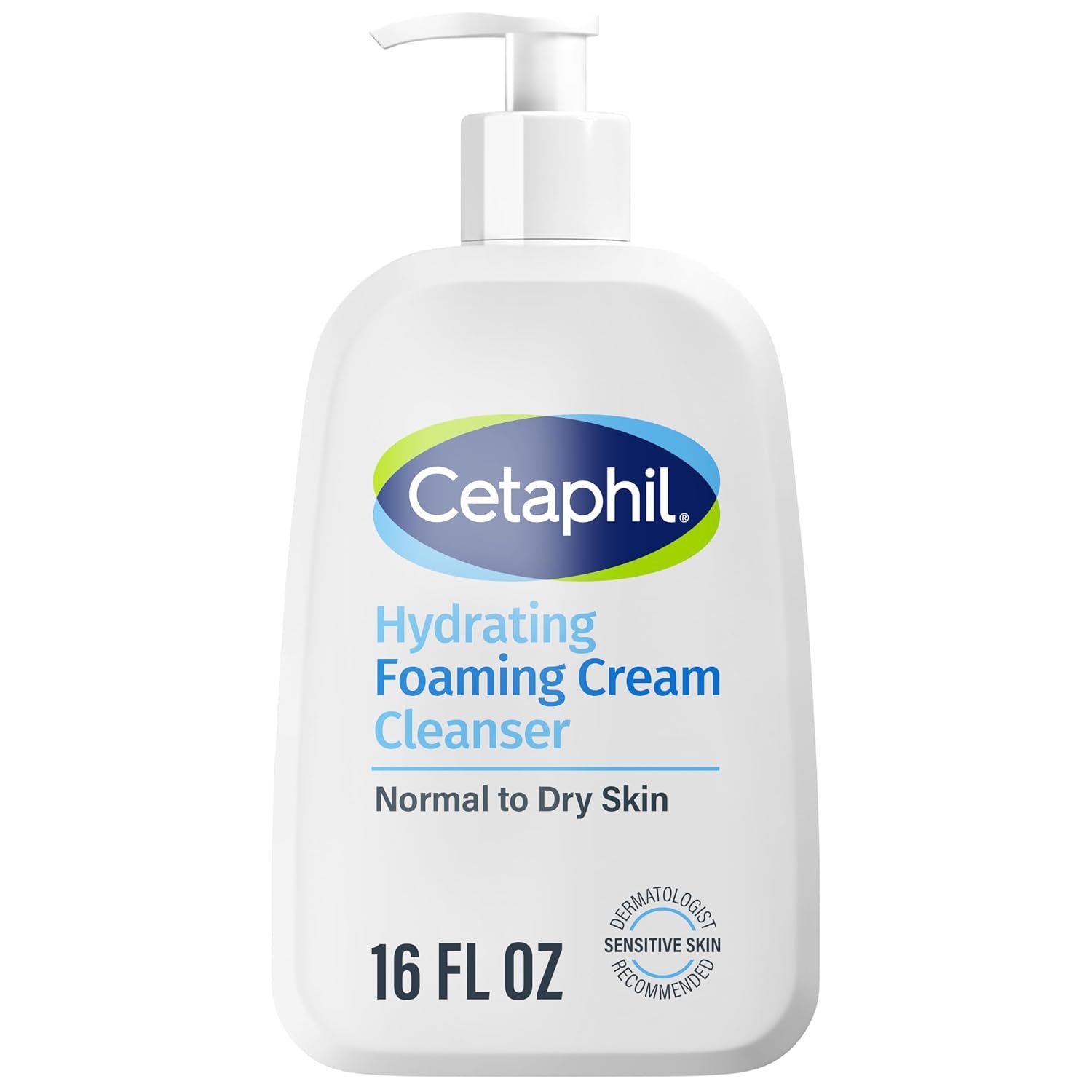 Cetaphil Cream to Foam Face Wash, Sensitive Skin Cleanser, 16 fl oz | Hydrating Foaming Cleanser, Fragrance Free, Hypoallergenic, Prebiotic Aloe, Hyaluronic Acid, Dry Sensitive Skin, Large Size