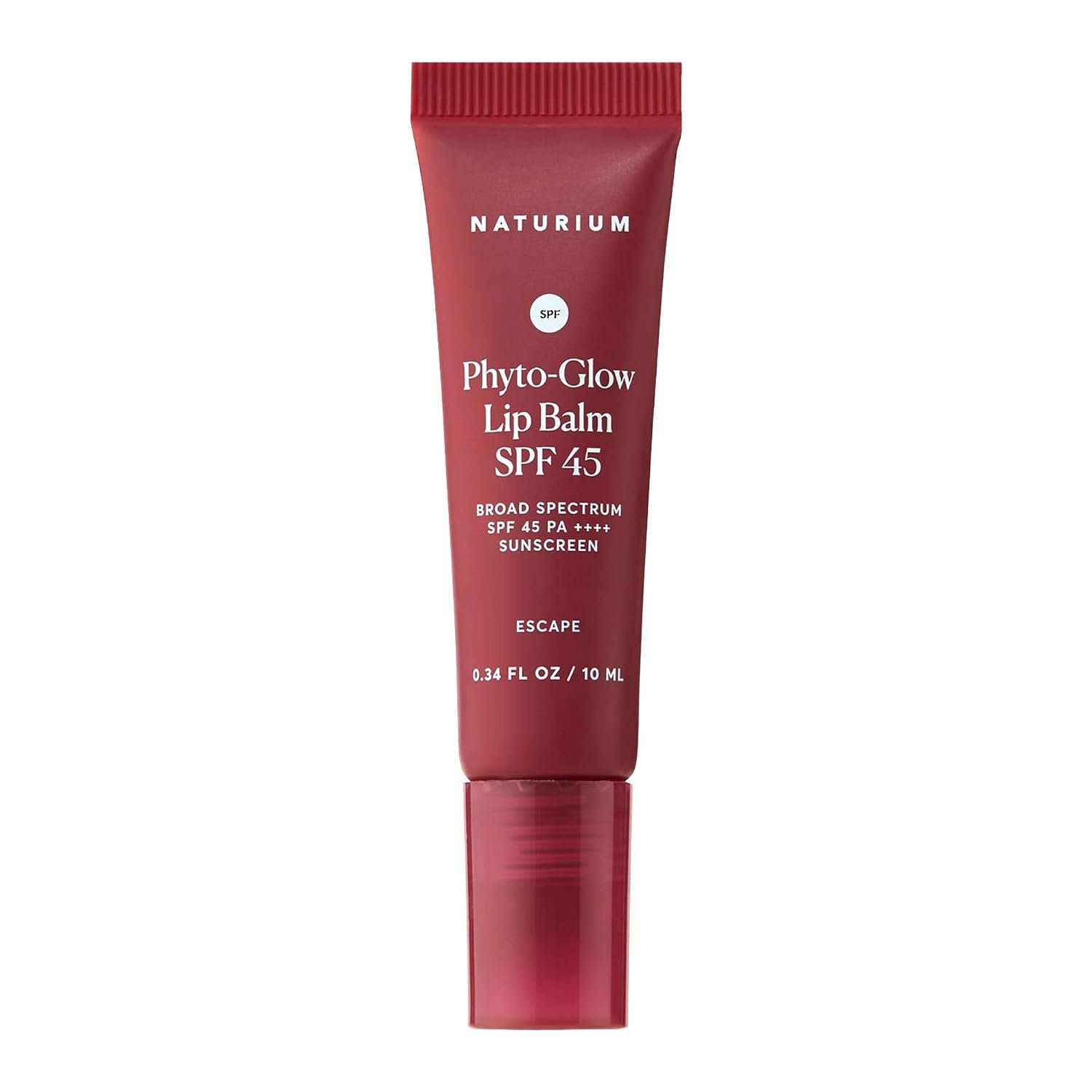 Naturium Phyto-Glow Lip Balm SPF 45 | Tinted Gloss with Broad Spectrum Sunscreen | 0.34 FL OZ / 10 mL, Escape