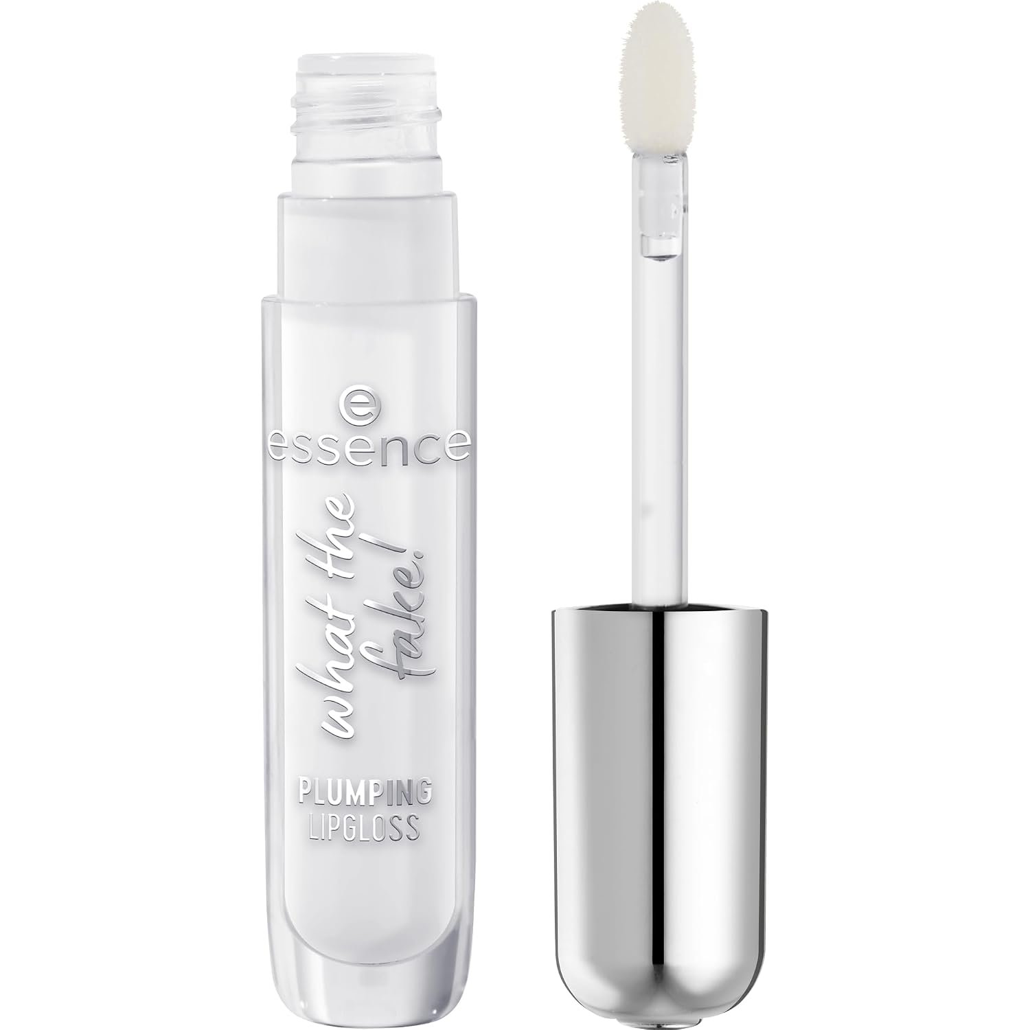 essence | What The Fake! Plumping Lipgloss | High-Shine, Glass-Like Finish | Instant Plumping Effect | Infused with Hyaluronic Acid | Vegan & Cruelty Free (100 | Sheer Genius)