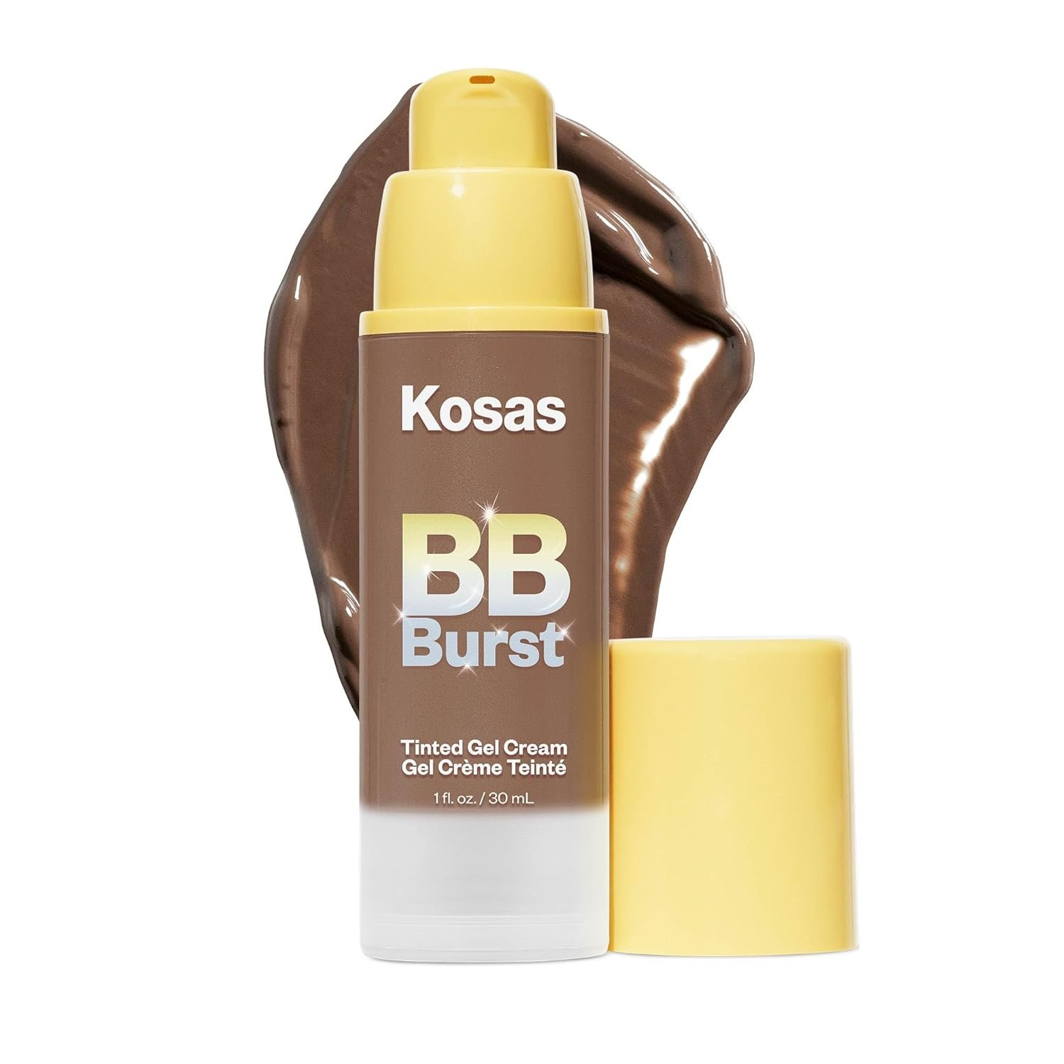 Kosas BB Burst Tinted Face Gel Cream – Hydrating Skin Tint, Buildable Coverage, Natural Finish, Deep Neutral Cool 41 (1 Oz/30 ML)