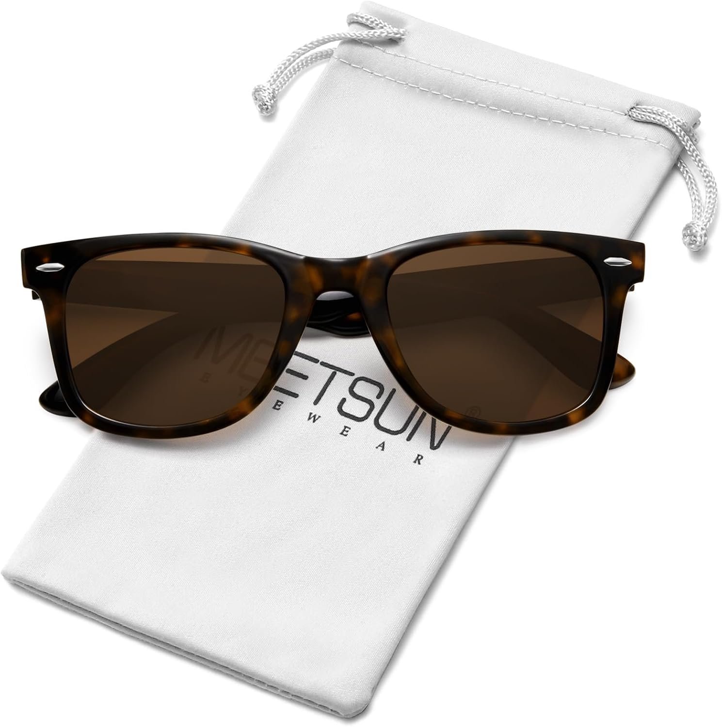 MEETSUN Polarized Sunglasses for Women Men Classic Retro Square Frame Driving Sun Glasses UV Protection