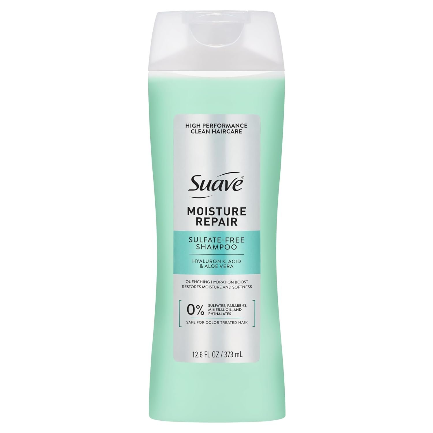 Suave Moisture Repair Shampoo, Sulfate-free, for restored moisture with every wash, safe for color treated hair, 12.6 oz