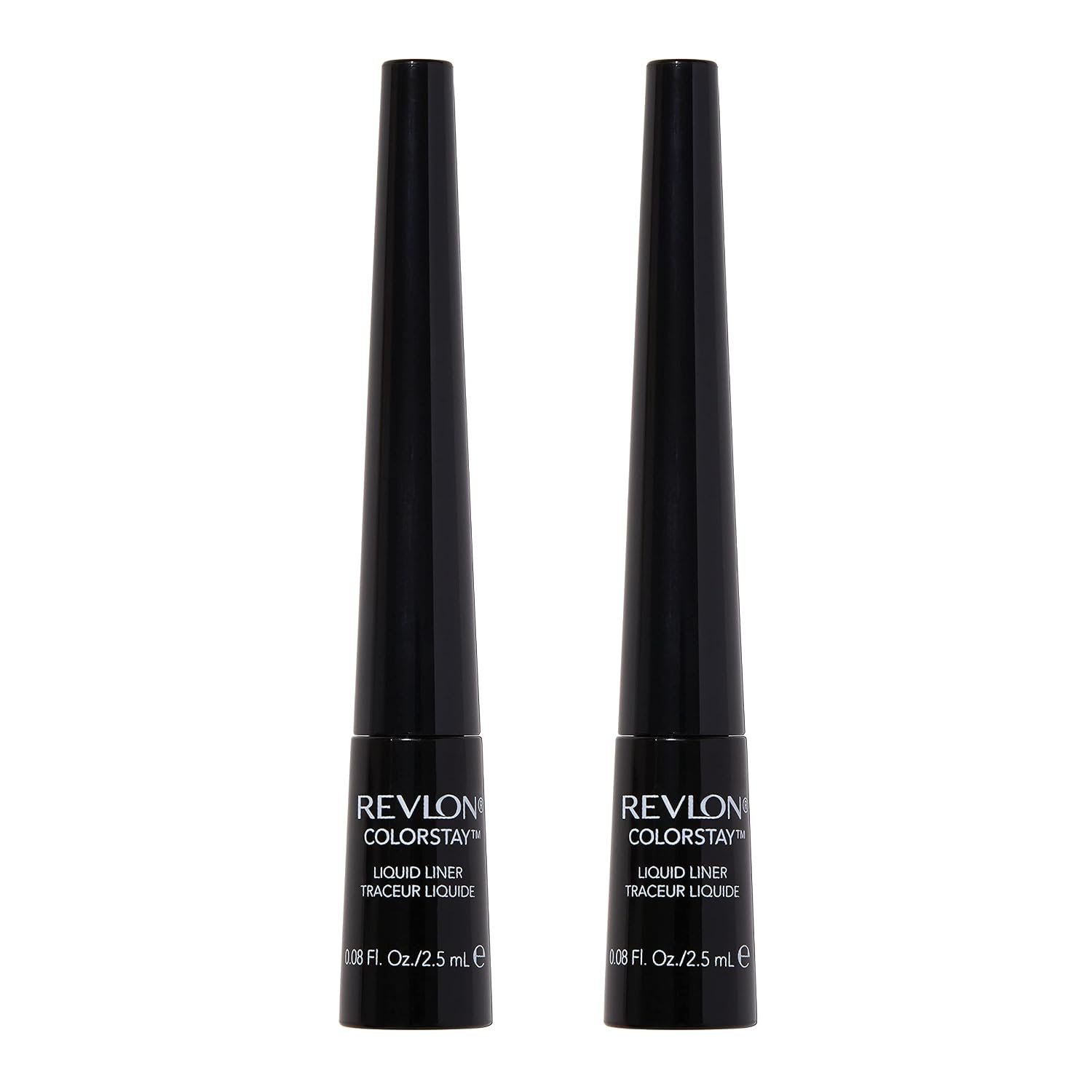 Revlon ColorStay Liquid Liner, 251 Blackest Black, 2 pack | Waterproof liquid eyeliner with ultra-fine tip. Smudge-proof precision lines.