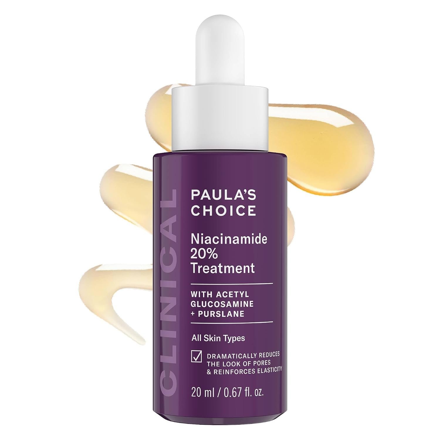 Paula’s Choice CLINICAL 20% Niacinamide Vitamin B3 Face Serum, 0.67 Fl Oz | Anti-Aging Serum for Discoloration & Minimizing Large Pores, Fragrance-Free