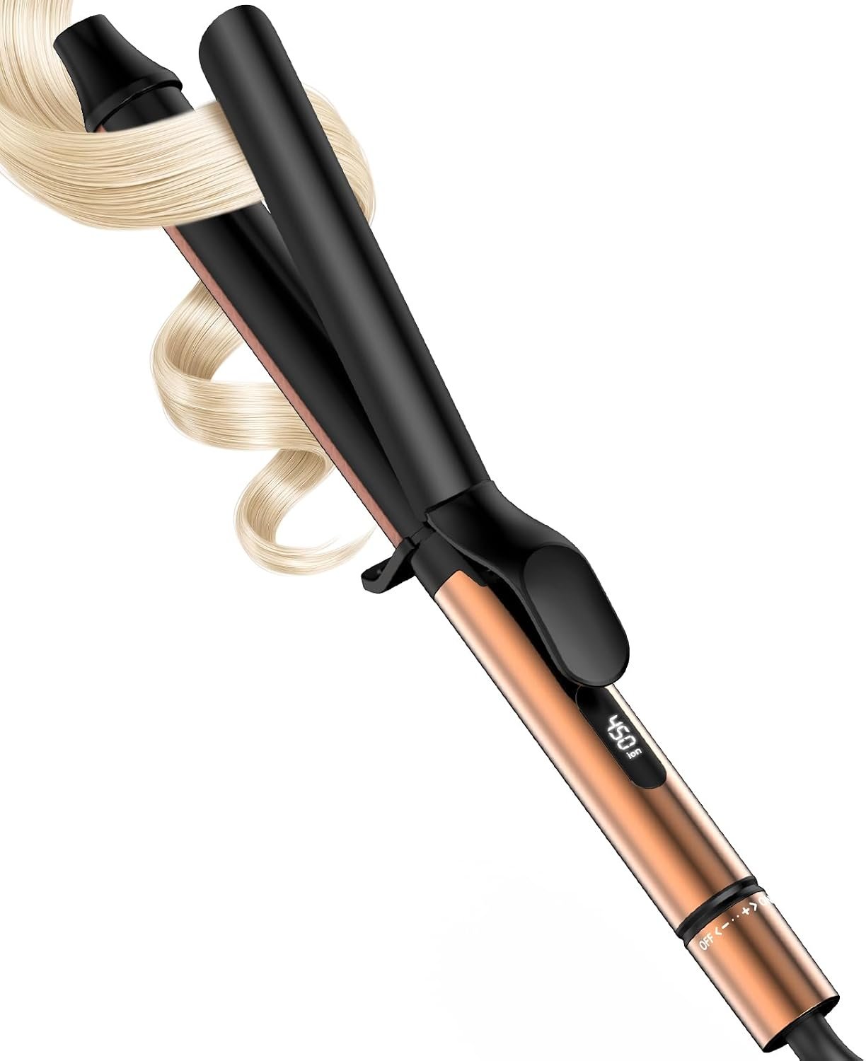 MESCOMB 1 Inch Curling Iron for Long Hair – Dual Voltage Curling Iron | 6.7″ Extra Long Barrel Curling Wand – Ceramic Tourmaline Curling Irons – Professional Hair Curler – 8 Heat Settings to 450°F