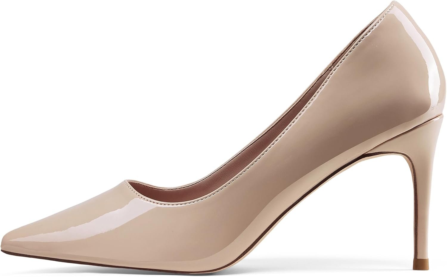 Elisabet Tang 3 in Classic Pointy Pull on Heeled Wedding Pumps – Comfortable Stiletto Closed Toe Dress Heels for Prom Work