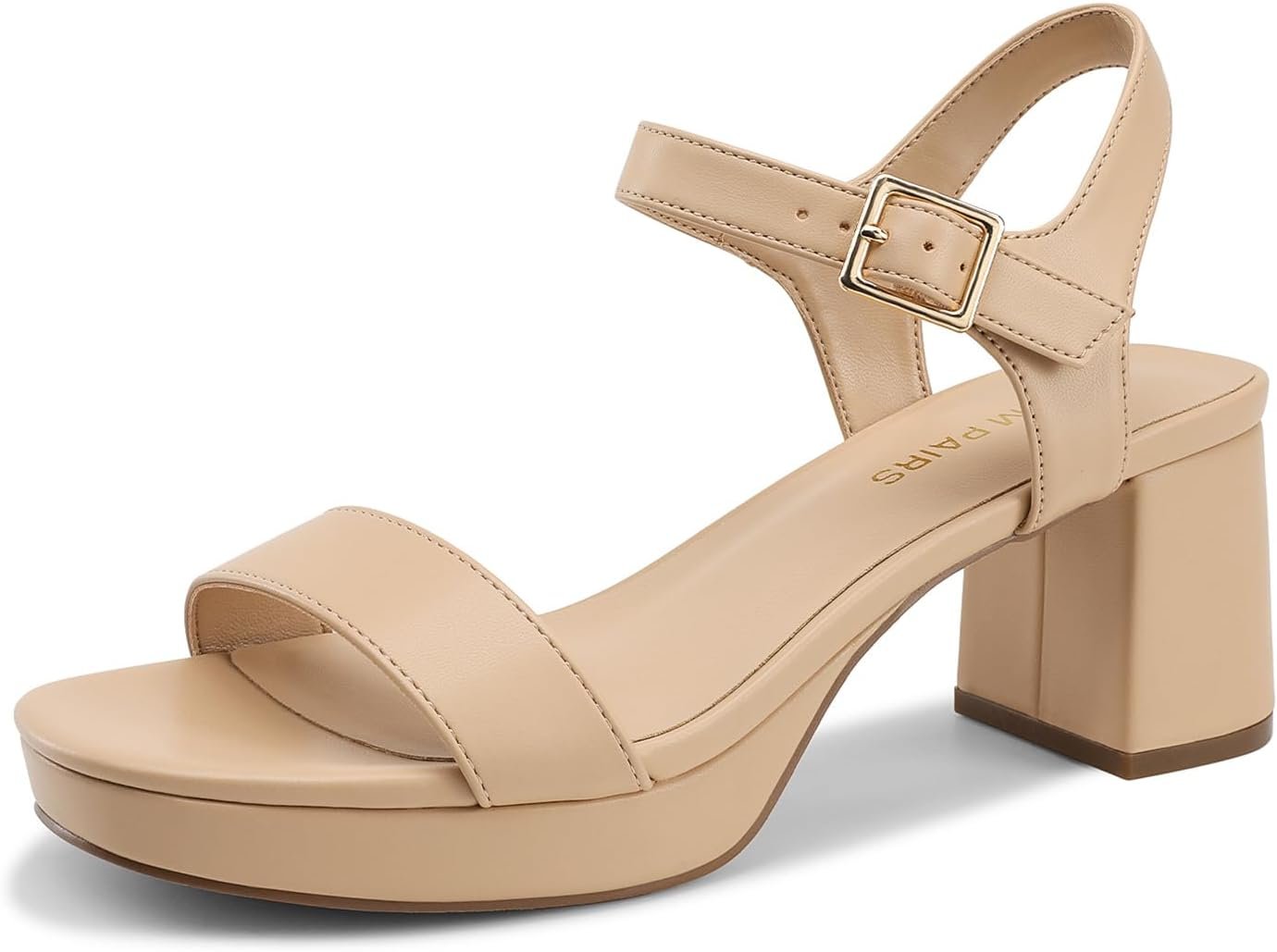 DREAM PAIRS Women’s Platform Heels Block Chunky Open Toe Ankle Strap Heel Fashion Wedding Party Dress Sandals Shoes