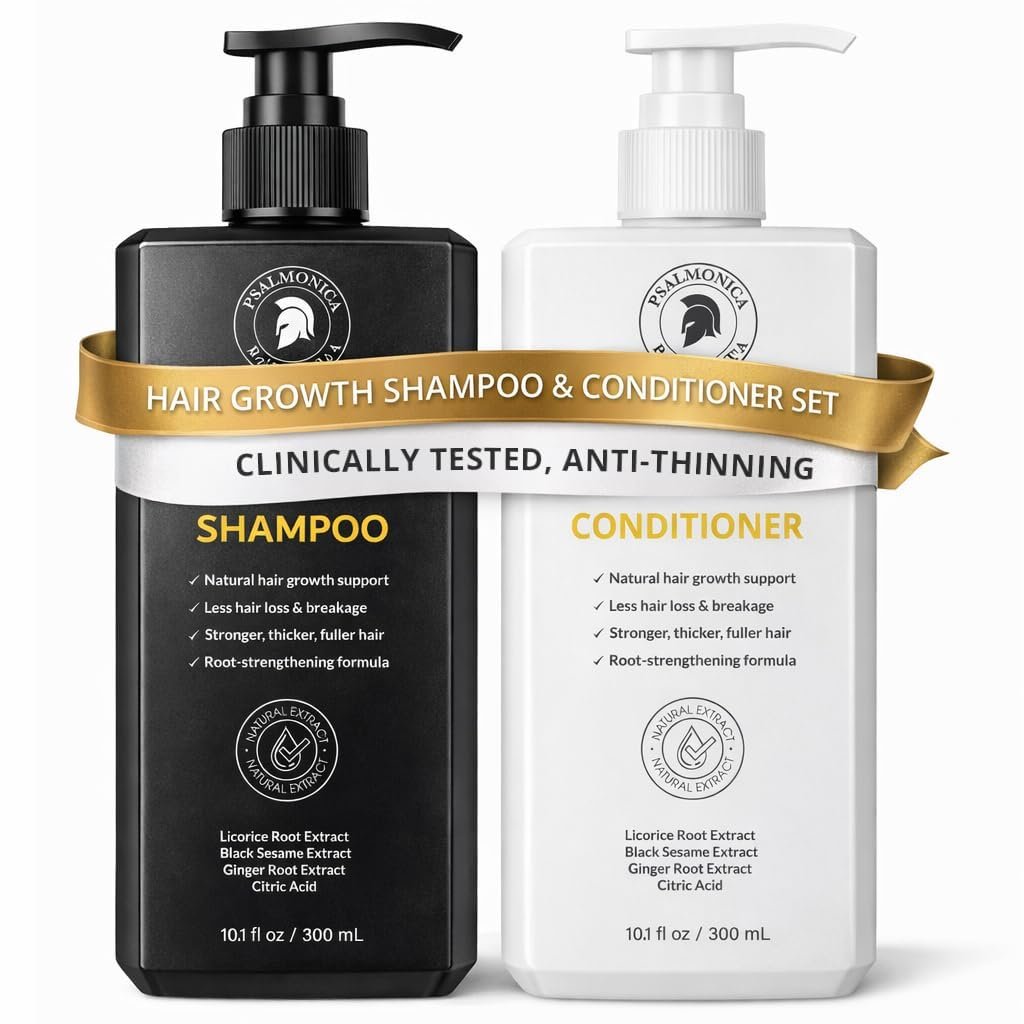 Hair Growth Shampoo and Conditioner Set: Sulfate Free Hair Growth Root Activator Thickening Shampoo for Hair Loss and Thinning Hair – Hair Loss RegrowthTreatments for Women Men