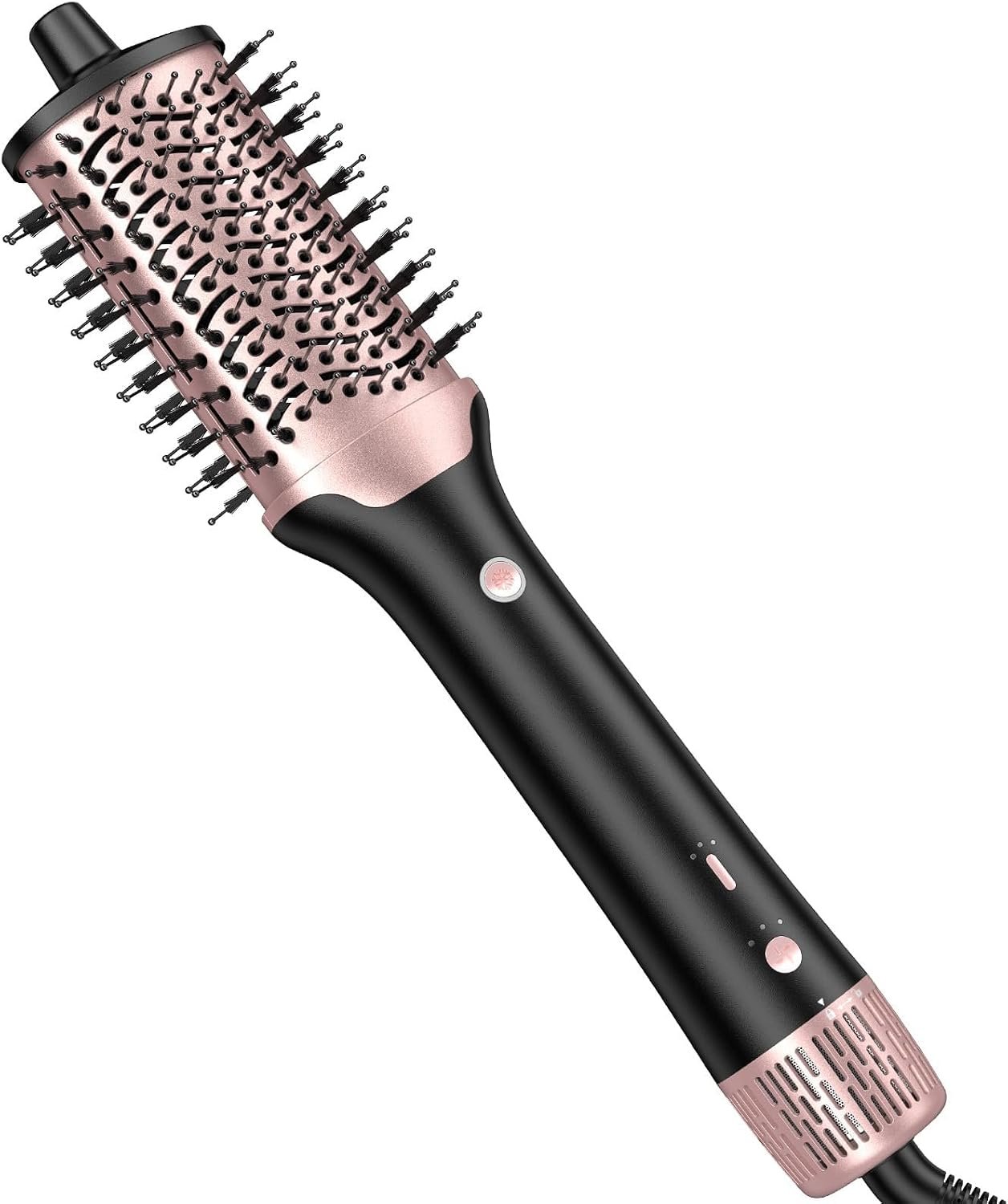 slopehill Blow Dryer Brush, 100,000RPM 1400W Ionic Hot Air Brush, Fast Drying, 4-in-1 Styler Volumizer, Oval Barrel, 3 Temps & 3 Speeds, One-Click Cool Shot, Reinforced Bristles & Sturdy Build, Black