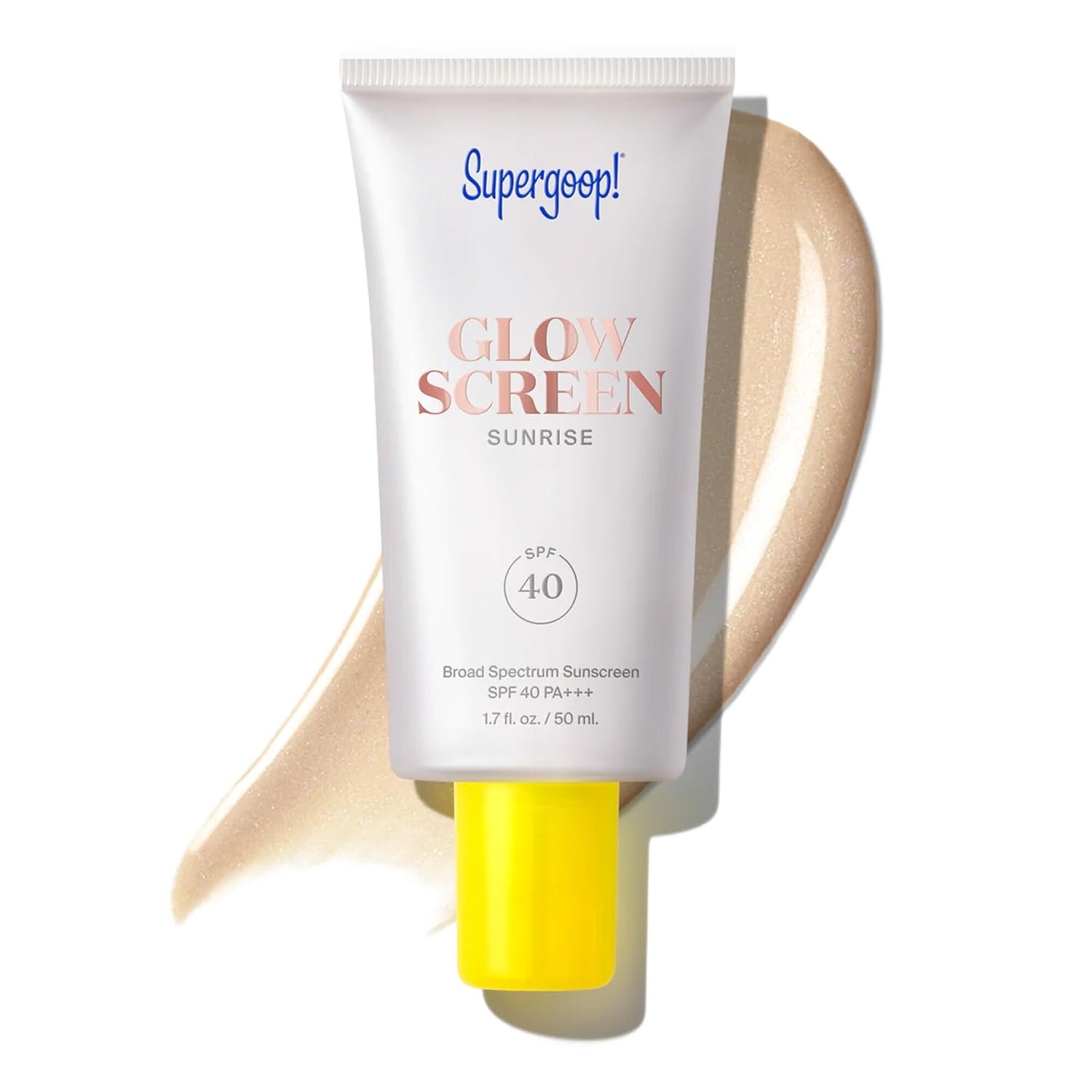 Supergoop! Glowscreen SPF 40, Sunrise (Champagne Glow) – 1.7 fl oz – Glowy Primer + Broad Spectrum Tinted Sunscreen – Helps Filter Blue Light – Hydration – Hyaluronic Acid & Vitamin B5