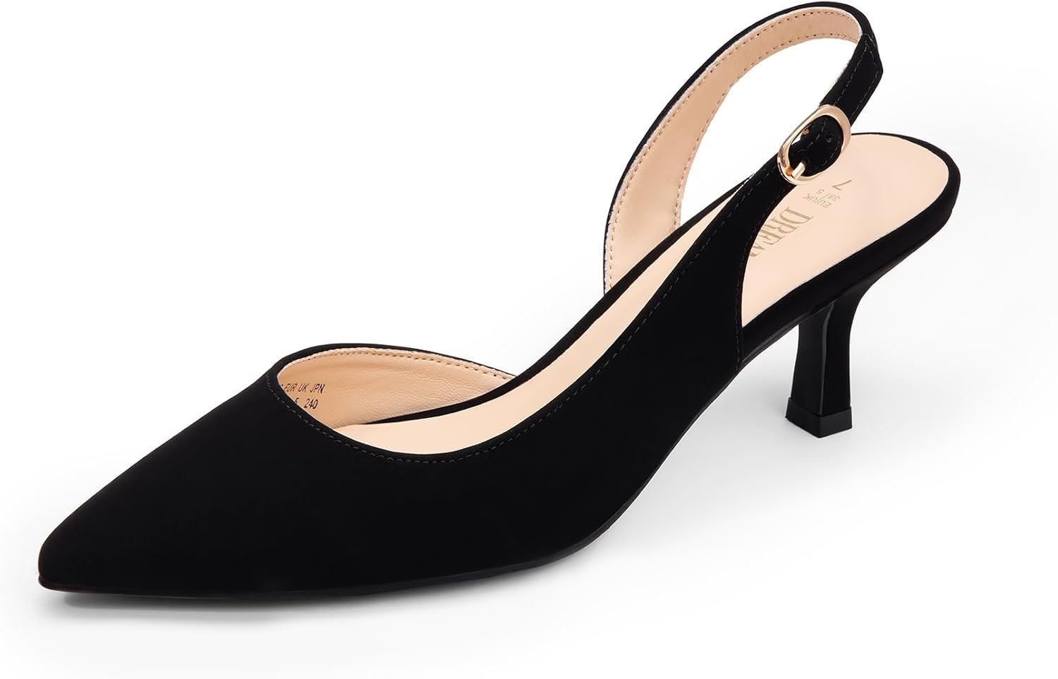 DREAM PAIRS Women’s Kitten Slingback Heels Pumps | Closed Pointed Toe Low Heels Sexy Casual Dress Shoes for Party Wedding Office Work and Shopping