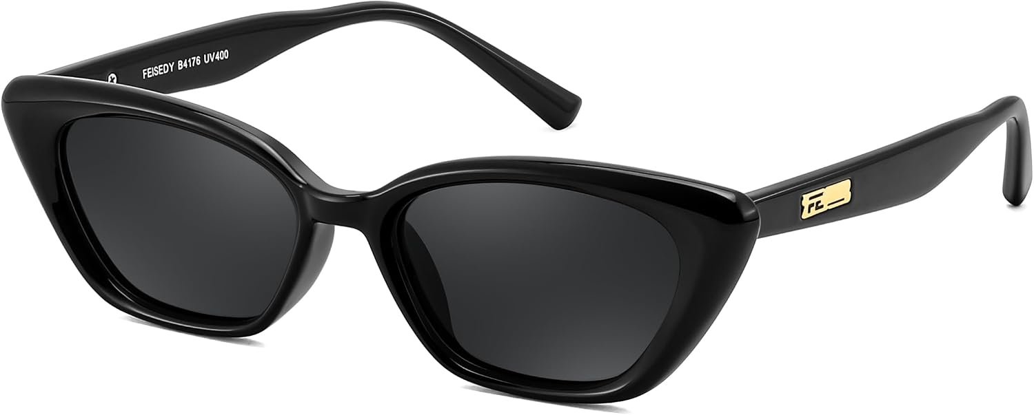 FEISEDY Polarized Cateye Sunglasses Women Men Retro Small Sun Glasses B4176
