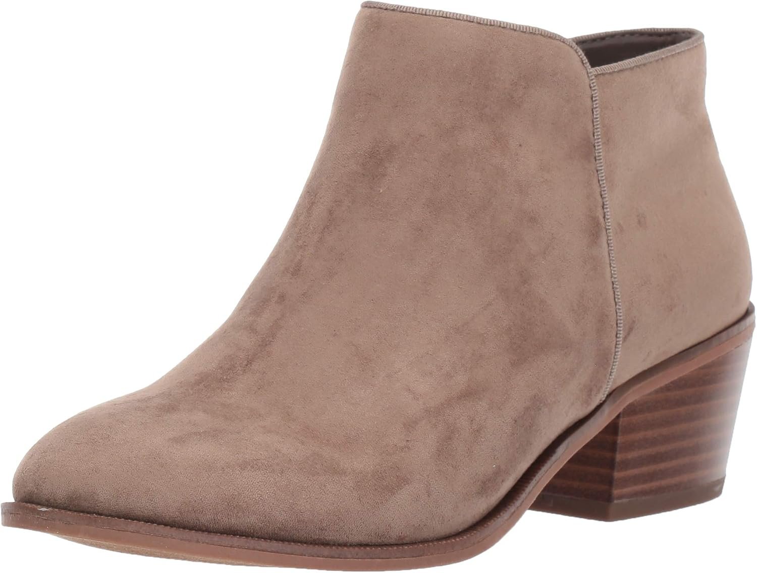Amazon Essentials Women’s Low Heel Ankle Boots with Side Zipper, Stacked Block Heel