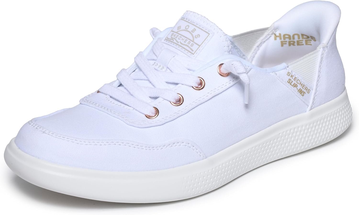 Skechers Women’s Hands Free Slip-ins Bobs Skip Cute – B Cute Sweet | Casual sneaker, Slip-ins technology, Memory Foam footbed, Heel Pillow, Flexible outsole, deco laces – no tie fit