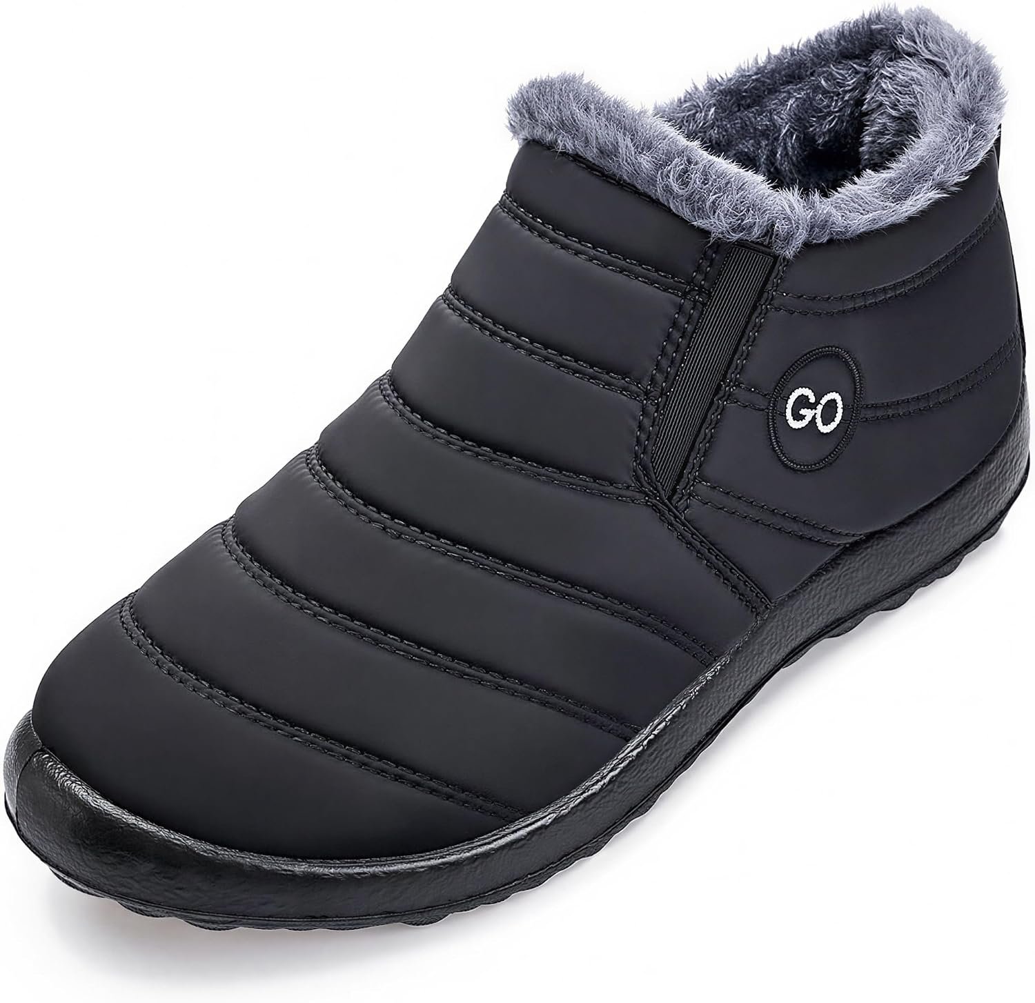 Snow Boots for Women Winter Boot with Comfortable Warm Fur Lined Ankle Booties Outdoor Slip On Waterproof Short Boots