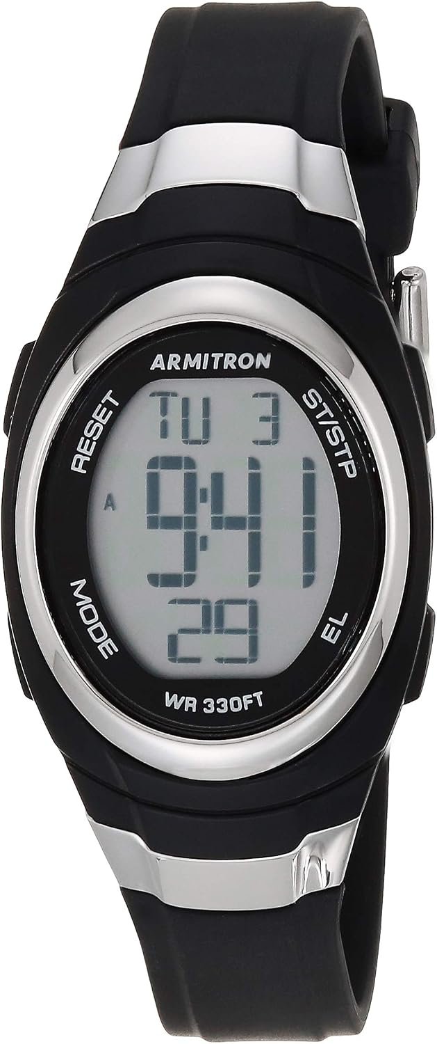 Armitron Sport Women’s Digital Chronograph Resin Strap Watch, 45/7034