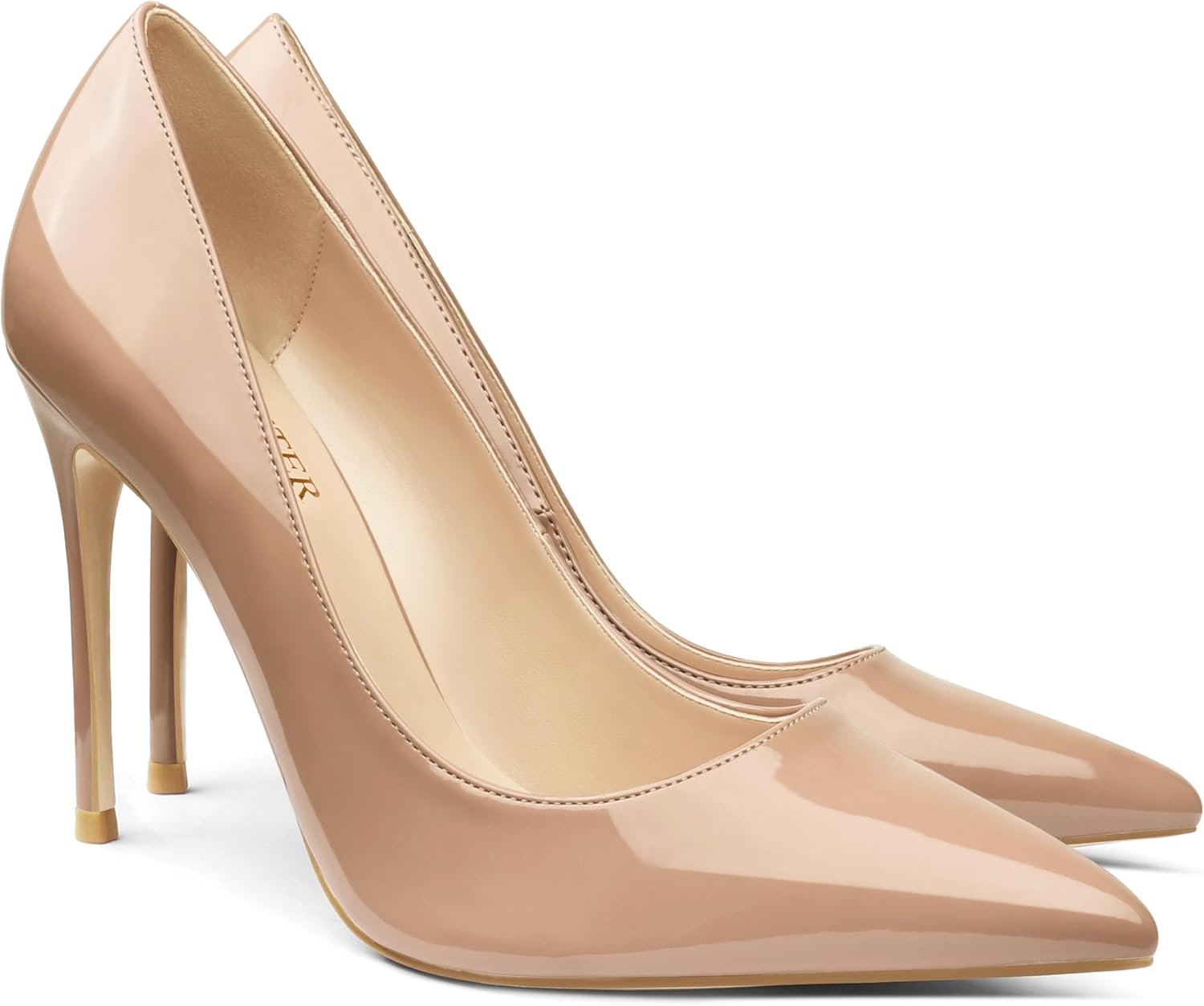 COLETER Women’s 4 Inch Pumps Pointed Toe Dress Shoes Slip On Stiletto Pumps | Closed Toe Stiletto High Heel Pumps, Elegant Dress Heels for Business Casual, Formal, Evening Party