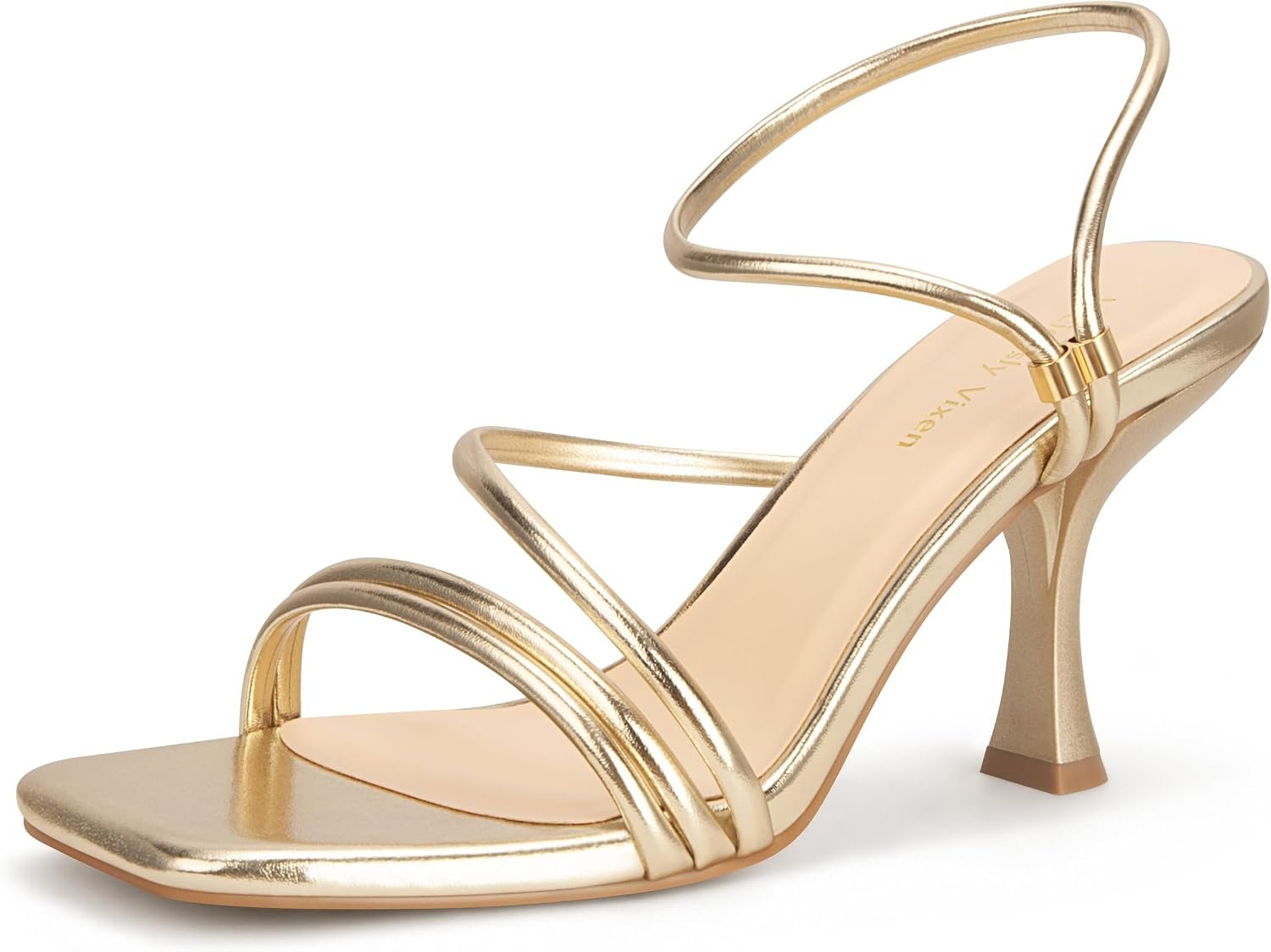Women’s Strappy Kitten Heels Square Open Toe Sandals Party Wedding Ankle Strap Shoes