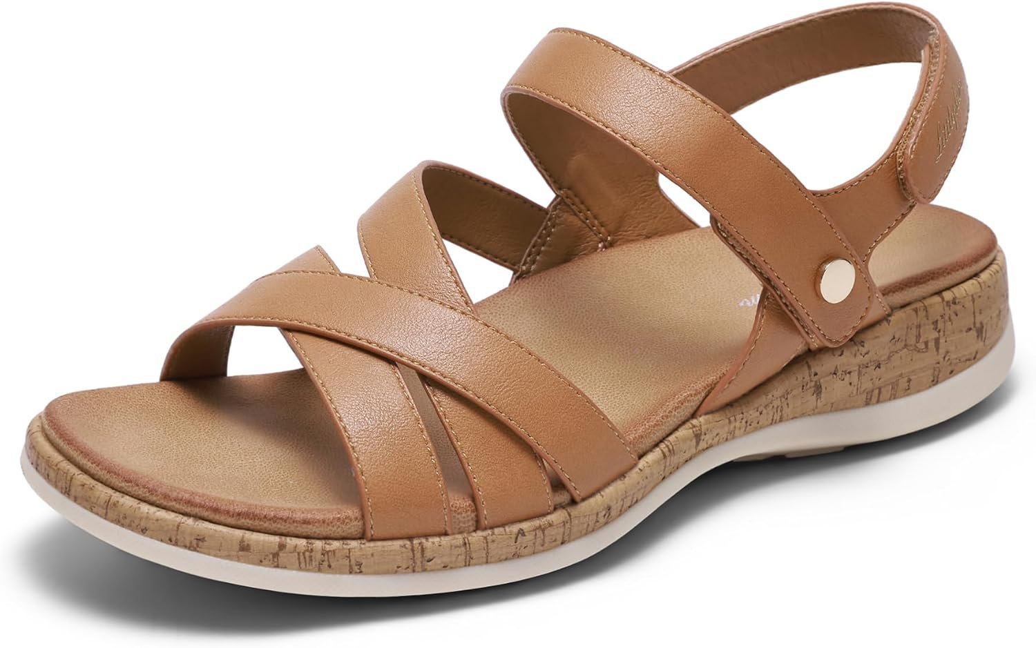 Littleplum Orthopedic Sandals for Women Arch Support – Comfortable Flat Sandals, Dressy Orthotic Summer Shoes for Walking Work Beach with Adjustable Strap