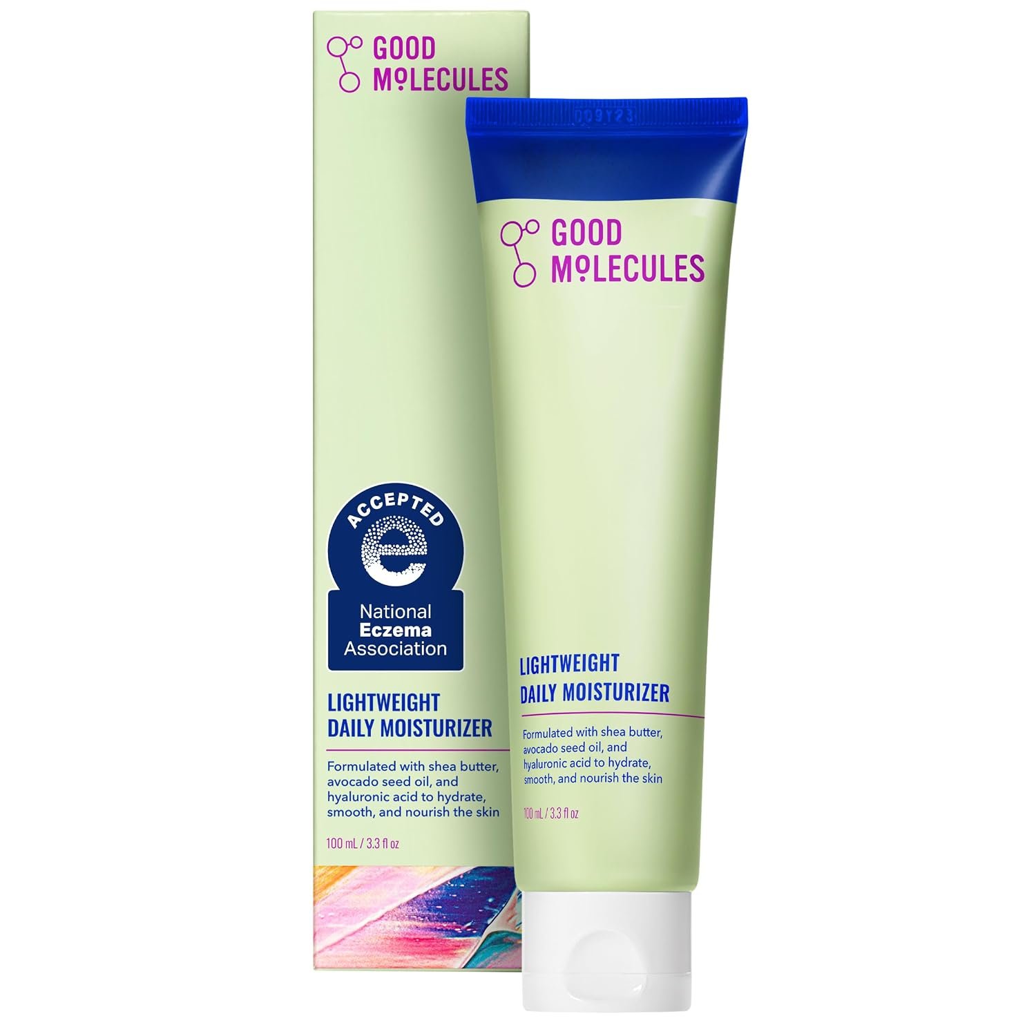 Good Molecules Lightweight Daily Moisturizer, Face Cream, 3.38 fl oz | Non-greasy face lotion with shea butter and hyaluronic acid. Boosts skin hydration in 30 minutes.