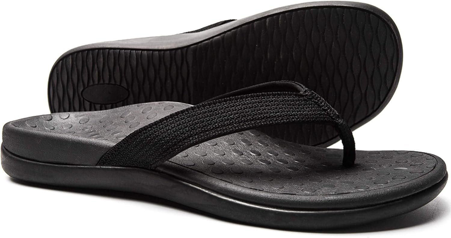 LLSOARSS Plantar Fasciitis Feet Sandal with Arch Support – Best Orthotic flip Flops for Flat Feet，Heel Pain- for Women