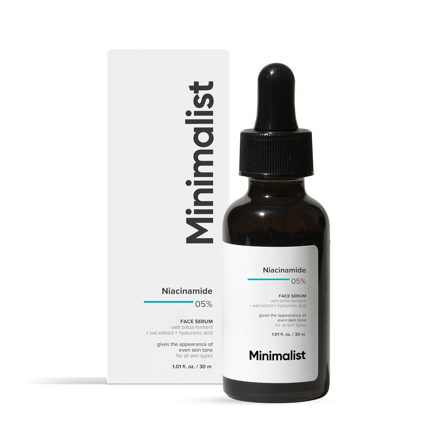 Minimalist 5% Niacinamide Face Serum with Hyaluronic Acid for Clear Skin | Reduces Blemishes/Acne Marks, Pore minimizer, Repairs & Soothes skin | For Women & Men | 1 Fl Oz / 30 ml