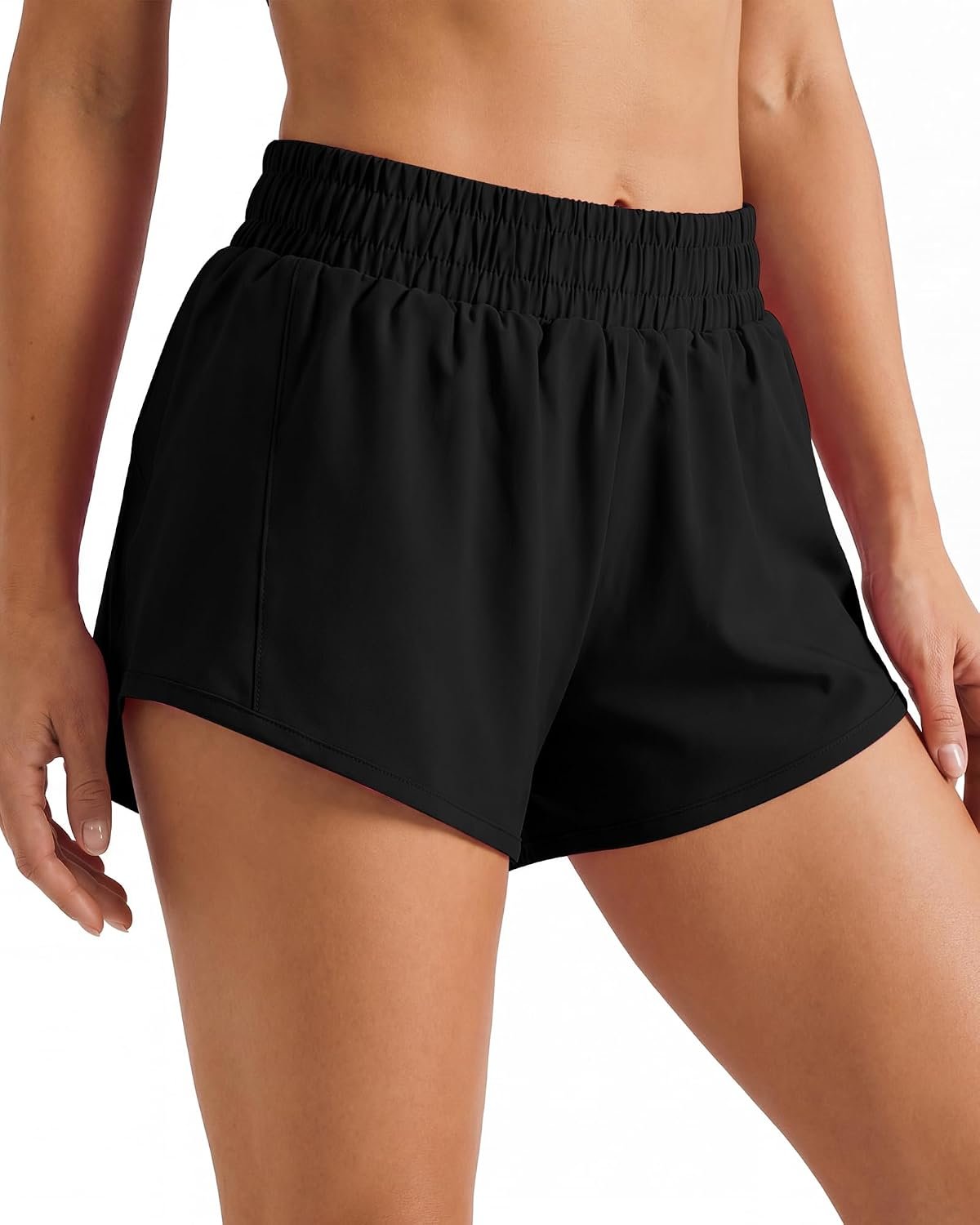 Women’s Running Shorts High Waist Quick Dry Athletic Shorts with Liner Workout Gym Yoga Shorts