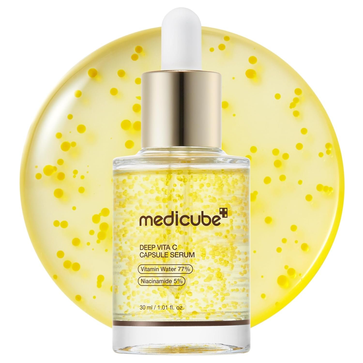 medicube Deep Vitamin C Capsule Serum, 1.01 fl.oz | Vitamin C Serum for Dull & Uneven-Looking Skin – Liposome Capsules for Smooth, Radiant Texture, Korean Skincare