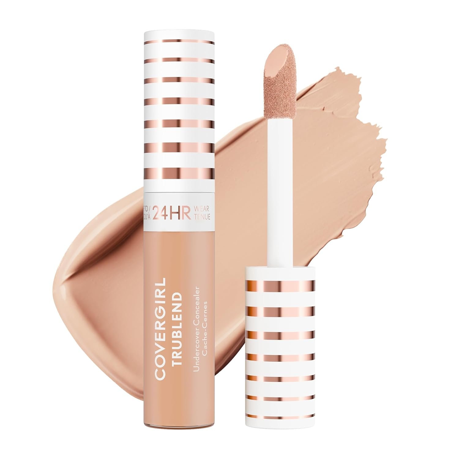 COVERGIRL TruBlend Undercover Concealer, Buildable, Full Coverage, 24-Hour Wear, Matte Finish – L400 Classic Ivory (Packaging May Vary)