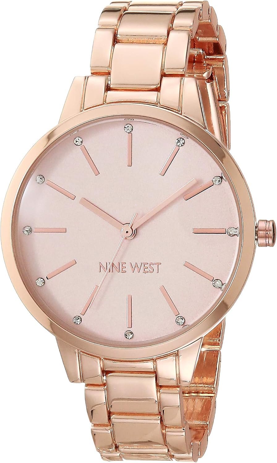 Nine West Women’s Crystal Accented Bracelet Watch