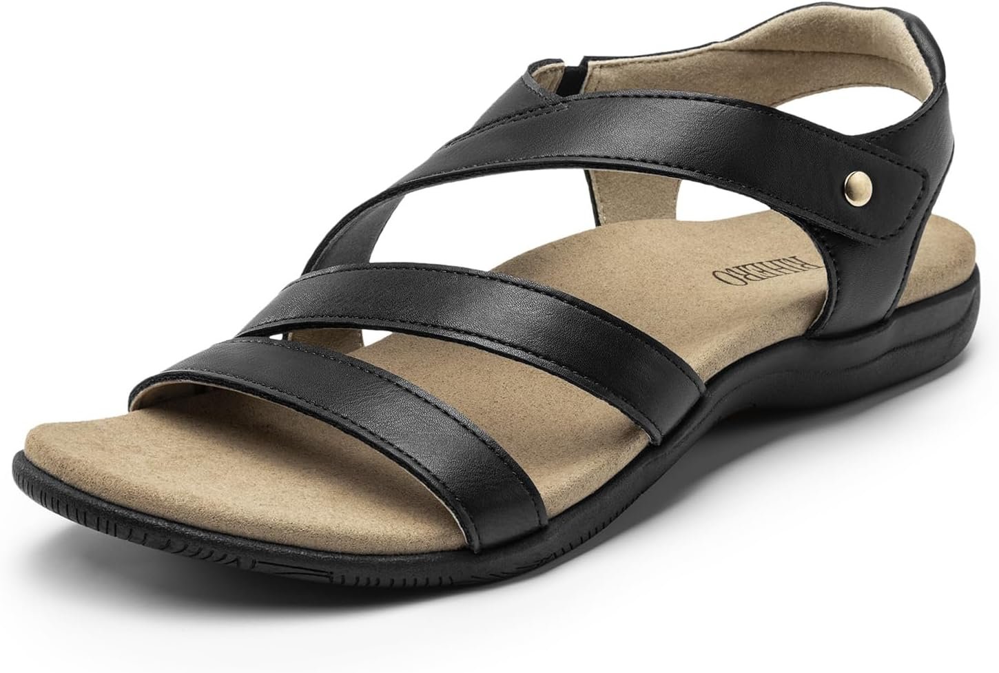 Rihero Women’s Summer Orthopedic Arch Support Flat Sandals | Open Toe Orthotic Sandals, Adjustable Strap, Comfortable Footbed, Suitable for Indoor And Outdoor, Casual Walking, Office