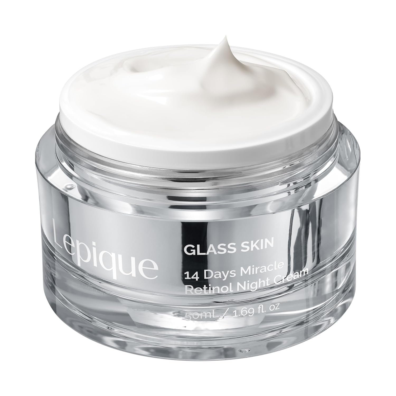 Lepique Retinol Night Cream – No.1 Korean Premium Repair Cream, 1.69 Fl Oz | Collagen, Centella, Hyaluronic acid, Face and neck, Anti-aging, Acne, Moisturizer, Hydrating, Firming