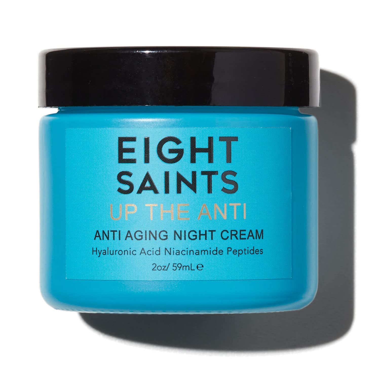 Eight Saints Skin Care Up the Anti Night Cream Face Moisturizer to Reduce Fine Lines and Wrinkles, Anti Aging Cream For Face & Neck with Hyaluronic Acid, Niacinamide, and Peptides, 2 Ounces