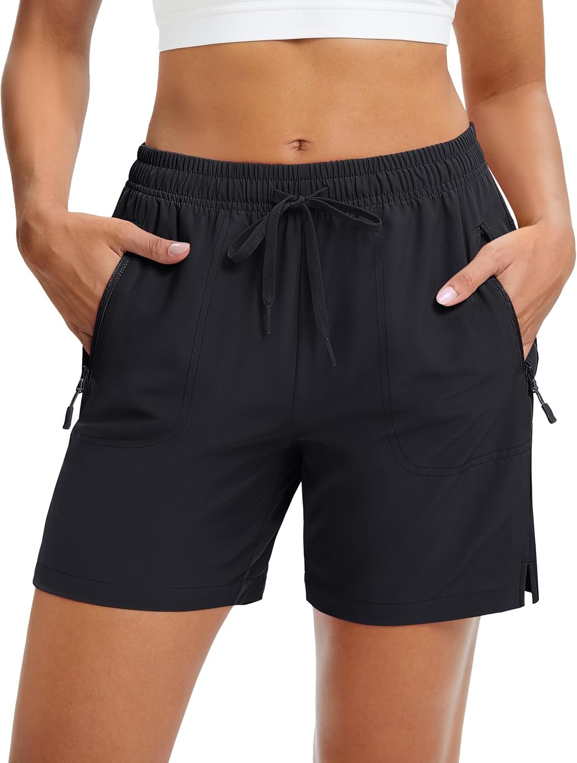 MAGCOMSEN Women’s 5″ Hiking Shorts UPF 50+ Quick Dry Lightweight Athletic Running Golf Summer Casual Shorts with Pockets