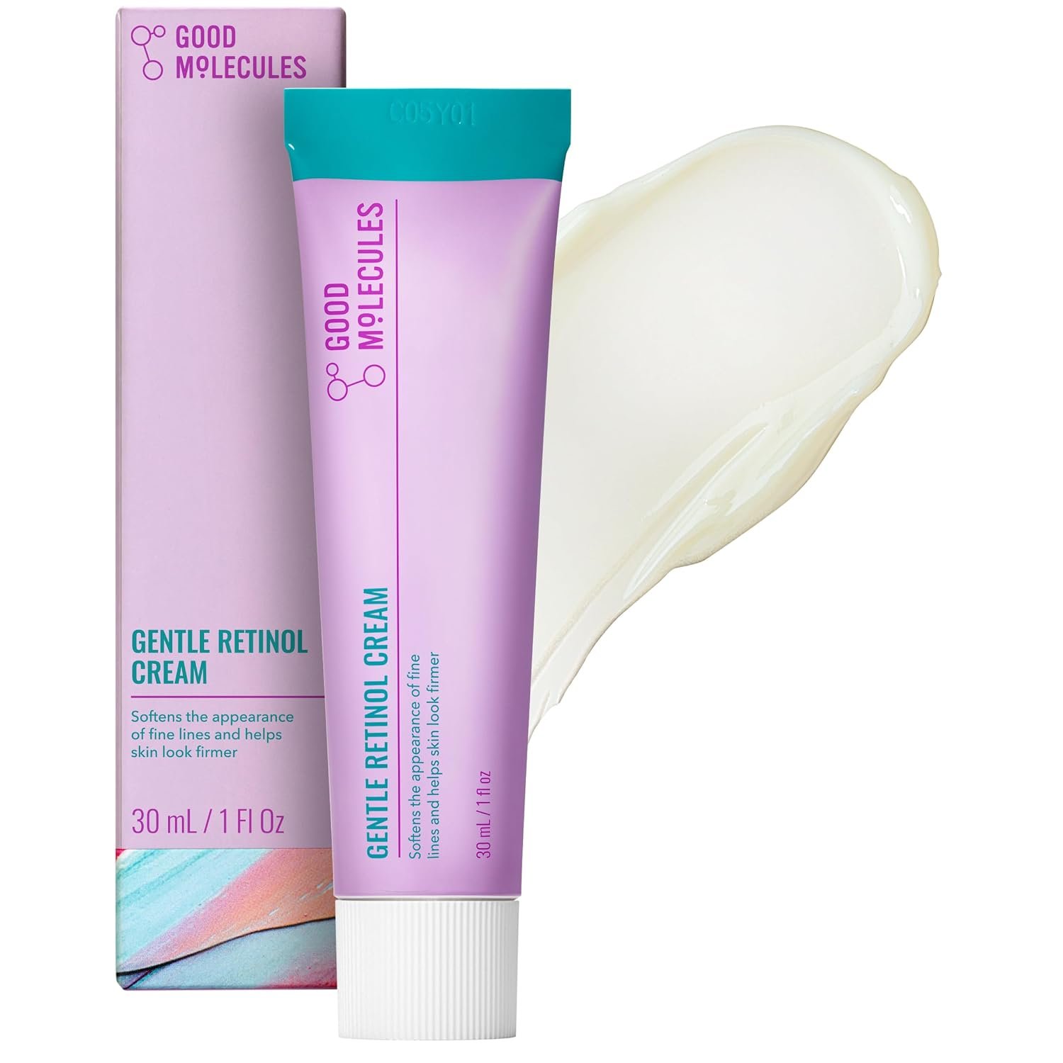 Good Molecules Gentle Retinol Cream, Retinol Night Cream for Face, 1 fl oz | Gentle retinol cream that softens the look of fine lines. Soothing enough for sensitive skin.