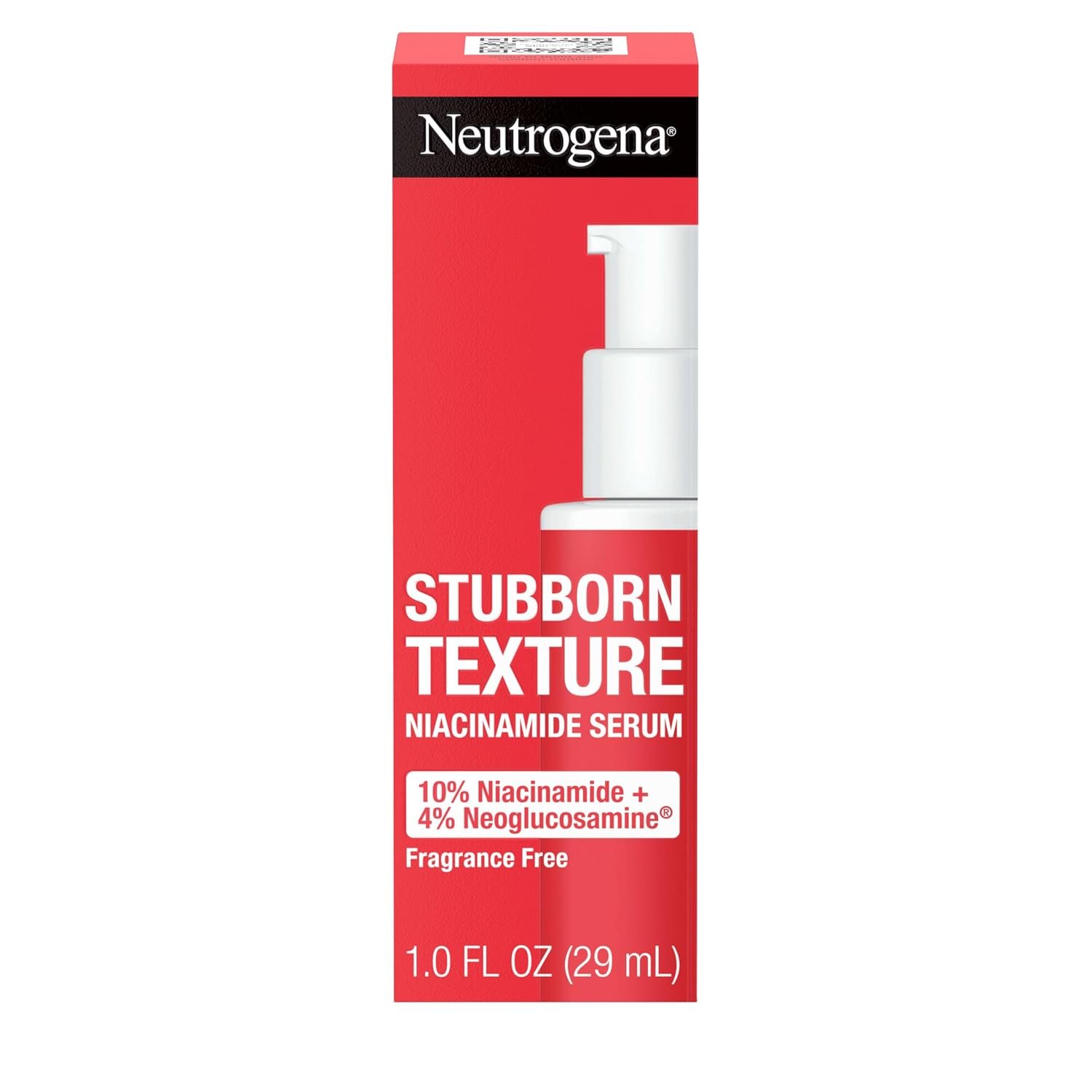 Neutrogena Stubborn Texture Resurfacing Serum, 1 fl oz | 10% Niacinamide & 4% Neoglucosamine, Acne-Prone Skin, Improves Uneven Skin Tone & Refines Texture, Fragrance-Free