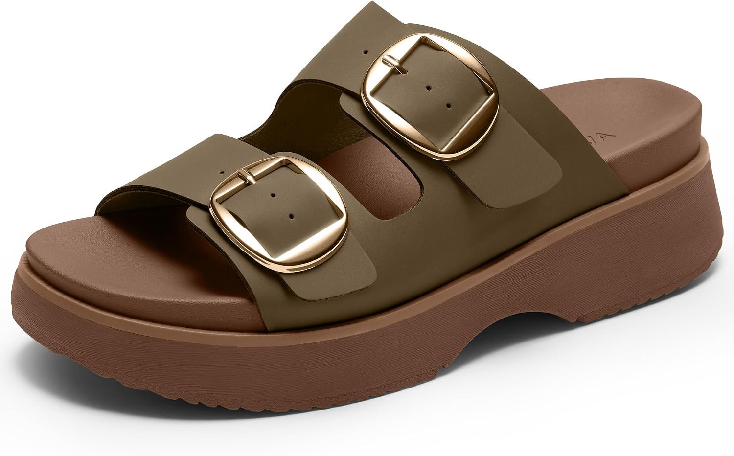 Vilanva Women’s Orthopedic Platform Wedge Walking Slides with Arch Support Soft Footbed for Plantar Fasciitis Relief Adjustable Buckle Trendy Summer 2026