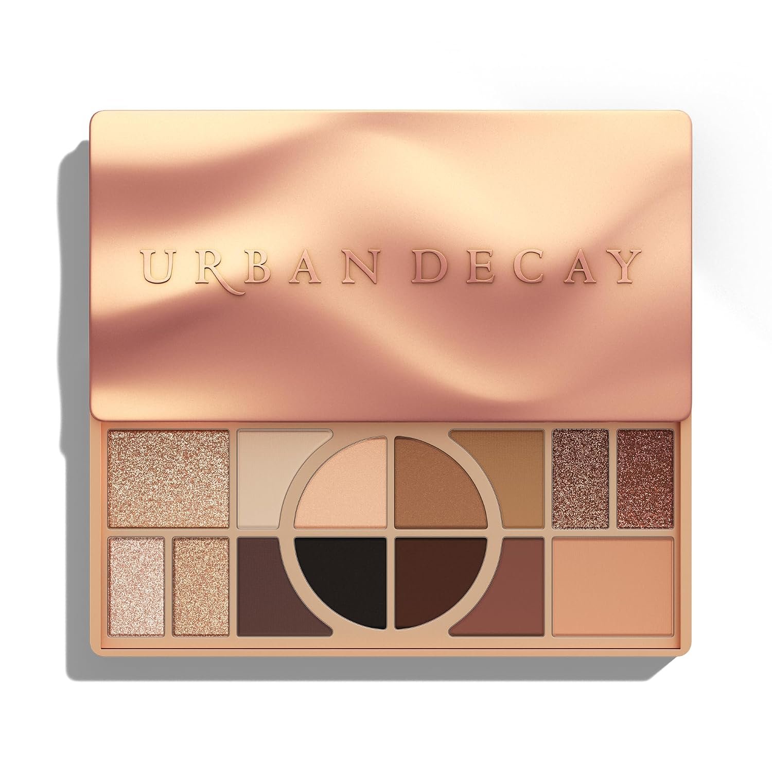 URBAN DECAY Naked Shaped Warm Makeup Palette for Eyes + Face | All-in-one Makeup Palette for Warm + Cool Tones, 14 Multi-use Shades for Eyeshadow, Contour, Eyebrow, Eyeliner, or Highlight