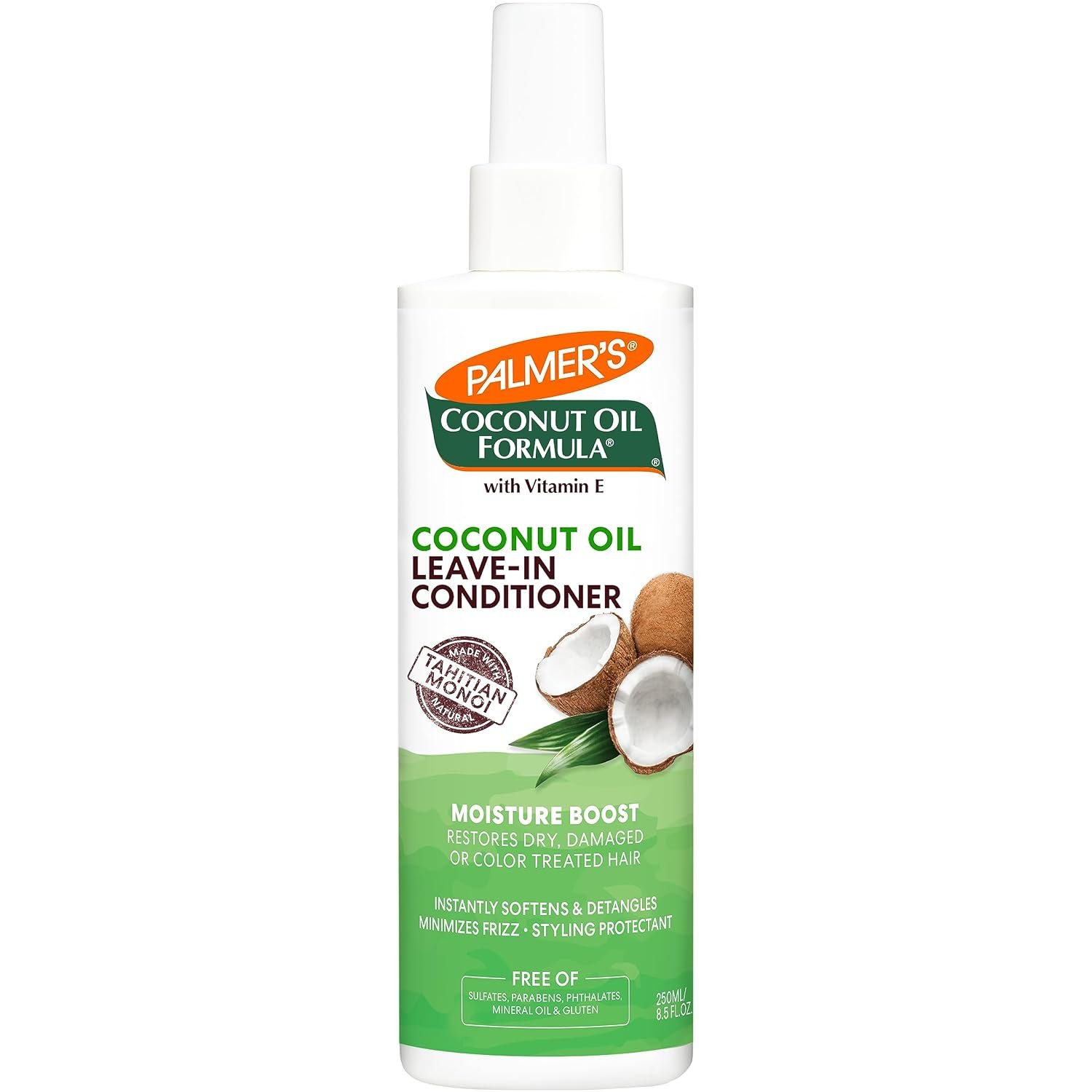 Palmer’s Leave-In Conditioner Spray, Coconut Oil Moisture Boost (8.5 Oz) | Moisture Boost Style Protectant for Dry, Damaged Hair, Instantly Detangles, Hydrates & Strengthens Textured & Curly Hair