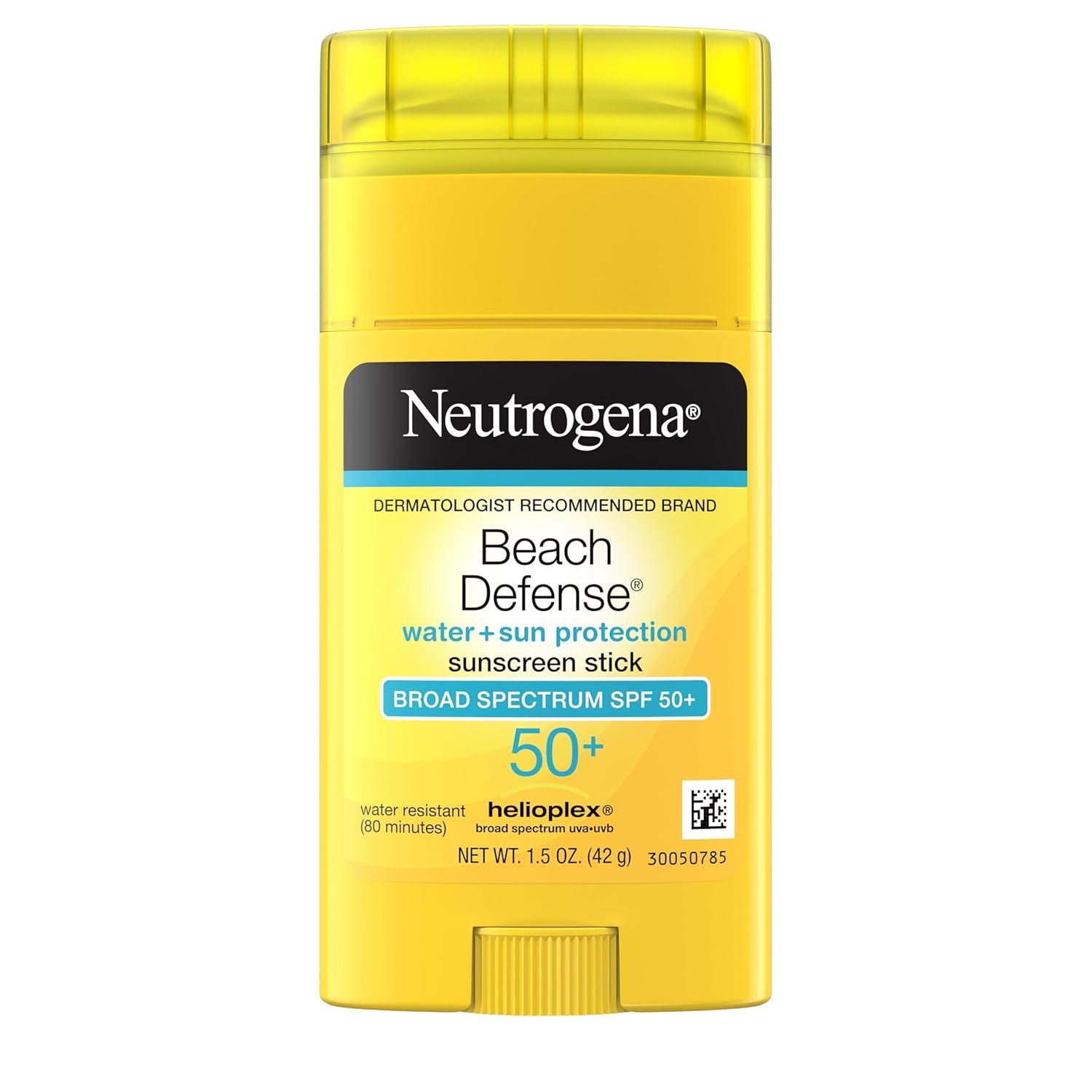 Neutrogena Beach Defense Sunscreen Stick SPF 50, 1.5 oz | Broad Spectrum SPF for UVA/UVB Protection, Water-Resistant up to 80 Minutes, No-Mess, Beach-Strength