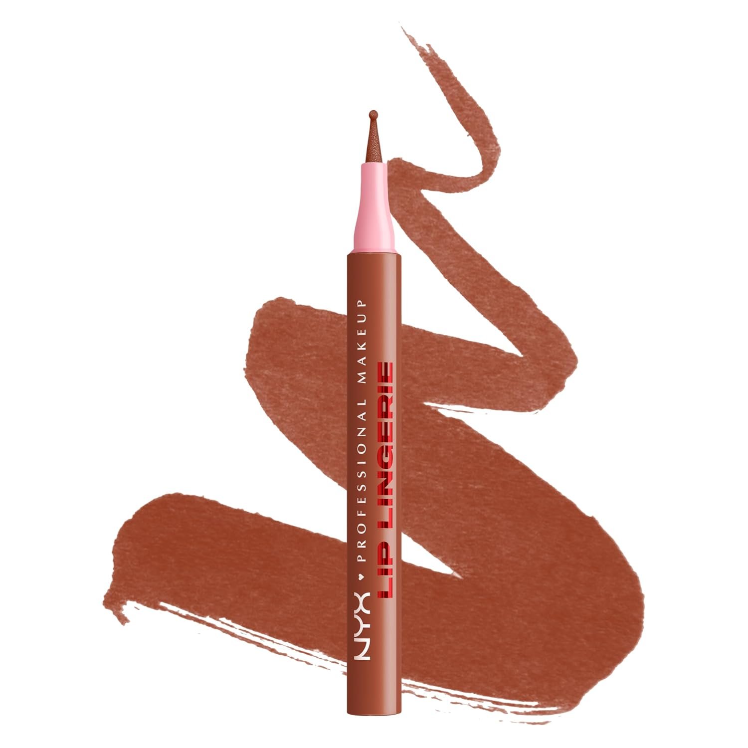NYX PROFESSIONAL MAKEUP Lip Lingerie Liner Stain, Seamless Make Up with All-Day Color, Waterproof Lip Stain Finish – Naughty Nude (Warm Nude)