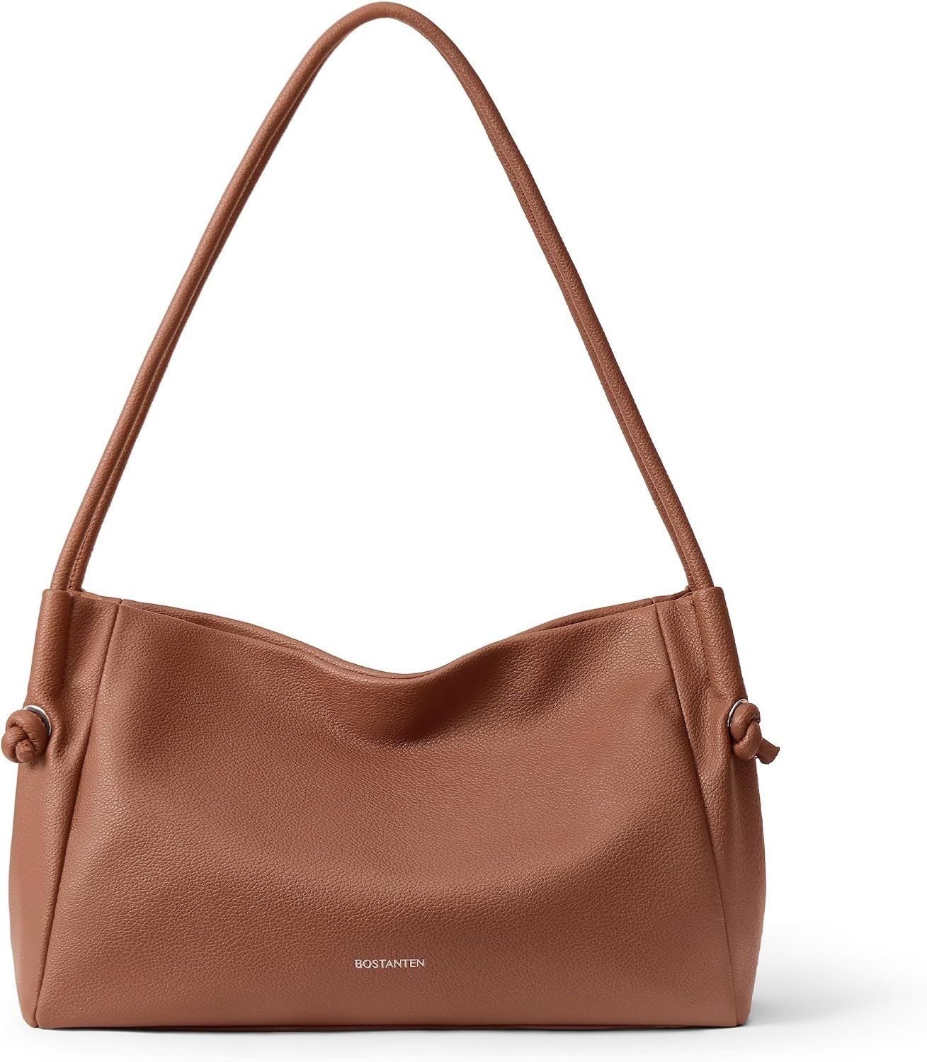 BOSTANTEN Shoulder Bag for Women Pebbled Vegan Leather Purse Soft Handbag | Lightweight, Roomy, Multi-pockets, Medium Size for Everyday Work Travel, Adjustable Rope Knotted Strap