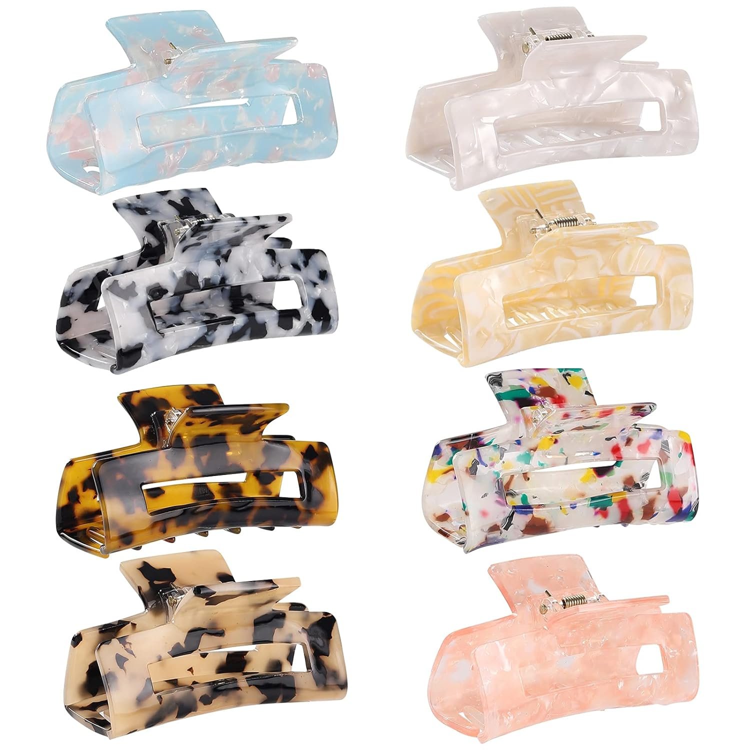 laxizar 8 Pcs Hair Clips Claw Clips 3 Inch Hair Accessories for Women