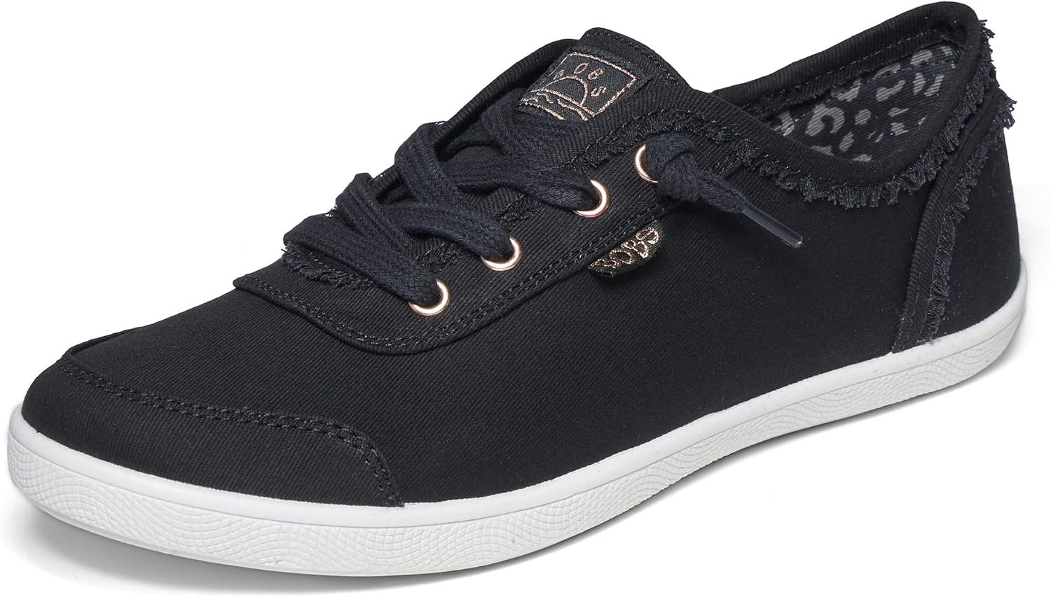 Skechers Women’s Bobs B Cute Sneaker – Memory Foam, Flexible Outsole, Lightweight Vegan Shoes | Casual sneaker, Memory Foam footbed, Machine Washable, Flexible outsole, soft canvas upper with tied-off deco laces