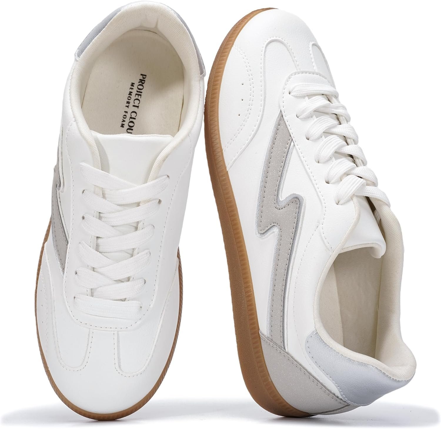 Project Cloud Non-Slip Fashion Sneakers for Women, Lace-Up Shoes (Irita) | Memory Foam Insole Trendy Womens Footwear – Comfortable Casual Womens Sneakers – Stylish Shoes for Women Breathable Footwear